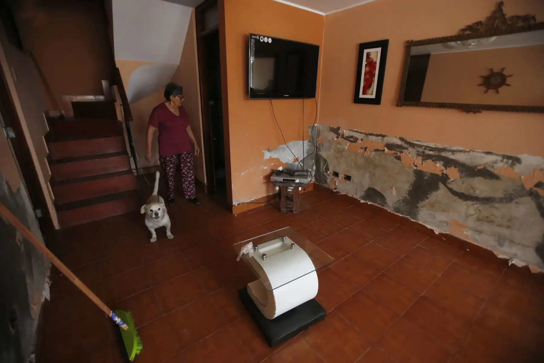 Vivienda saneada muestra los daños ocasionados por el aniego en San Juan de Lurigancho. Foto: ANDINA/Nathalie Sayago