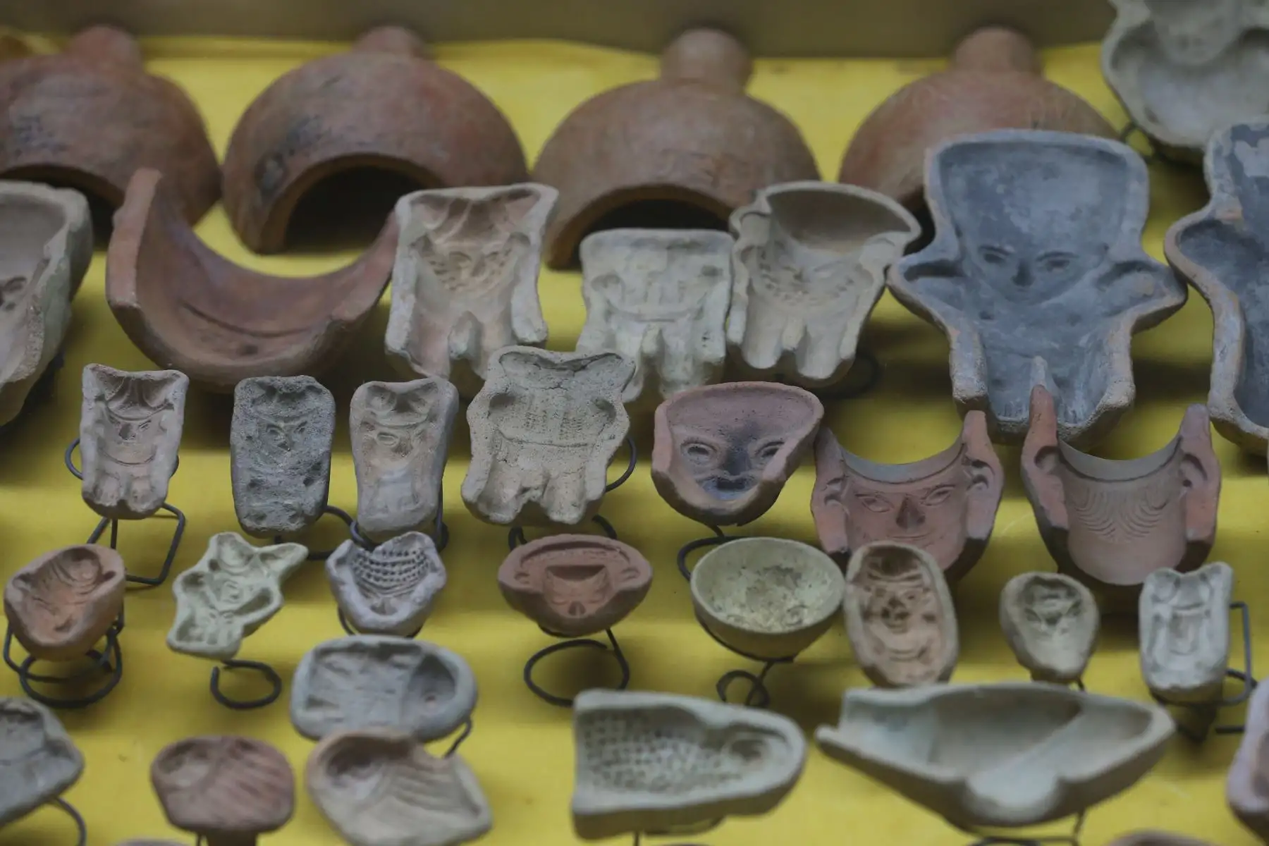 Los cuchimilcos utilizaban moldes para crear las piezas de cerámica.  Foto: ANDINA/Vidal Tarqui