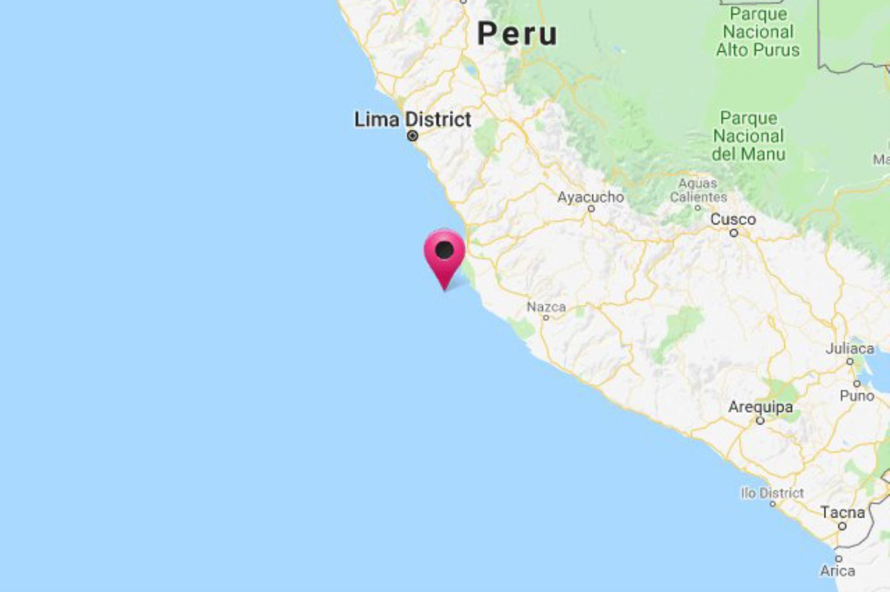 El Instituto Geofísico del Perú reportó un movimiento sísmico de magnitud 4.1 esta noche en la provincia iqueña de Pisco.