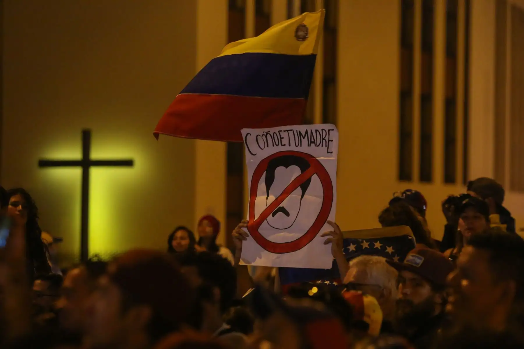 Comunidad venezolana en Lima se concentra en el Parque Kennedy en apoyo al nuevo "presidente encargado" de Venezuela Juan Guaidó. Foto: ANDINA/Nathalie Sayago