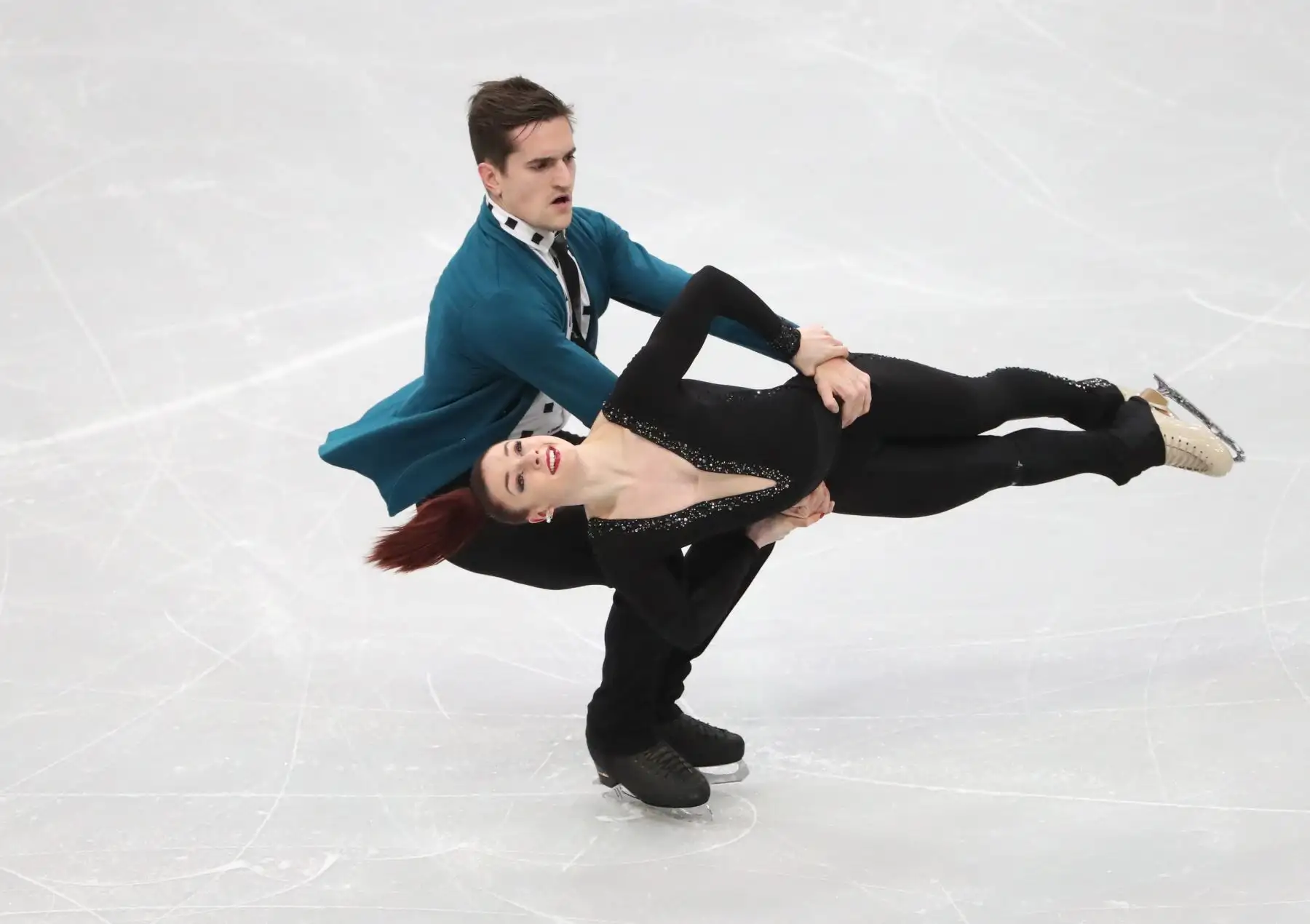 BIELORUSIA.- Marie-Jade Lauriault y Romain Le Gac, de Francia, durante su programa en la categoría Danza libre en el Campeonato de Europa de Patinaje Artístico en Minsk, Bielorrusia.Foto: EFE/ TATYANA ZENKOVICH