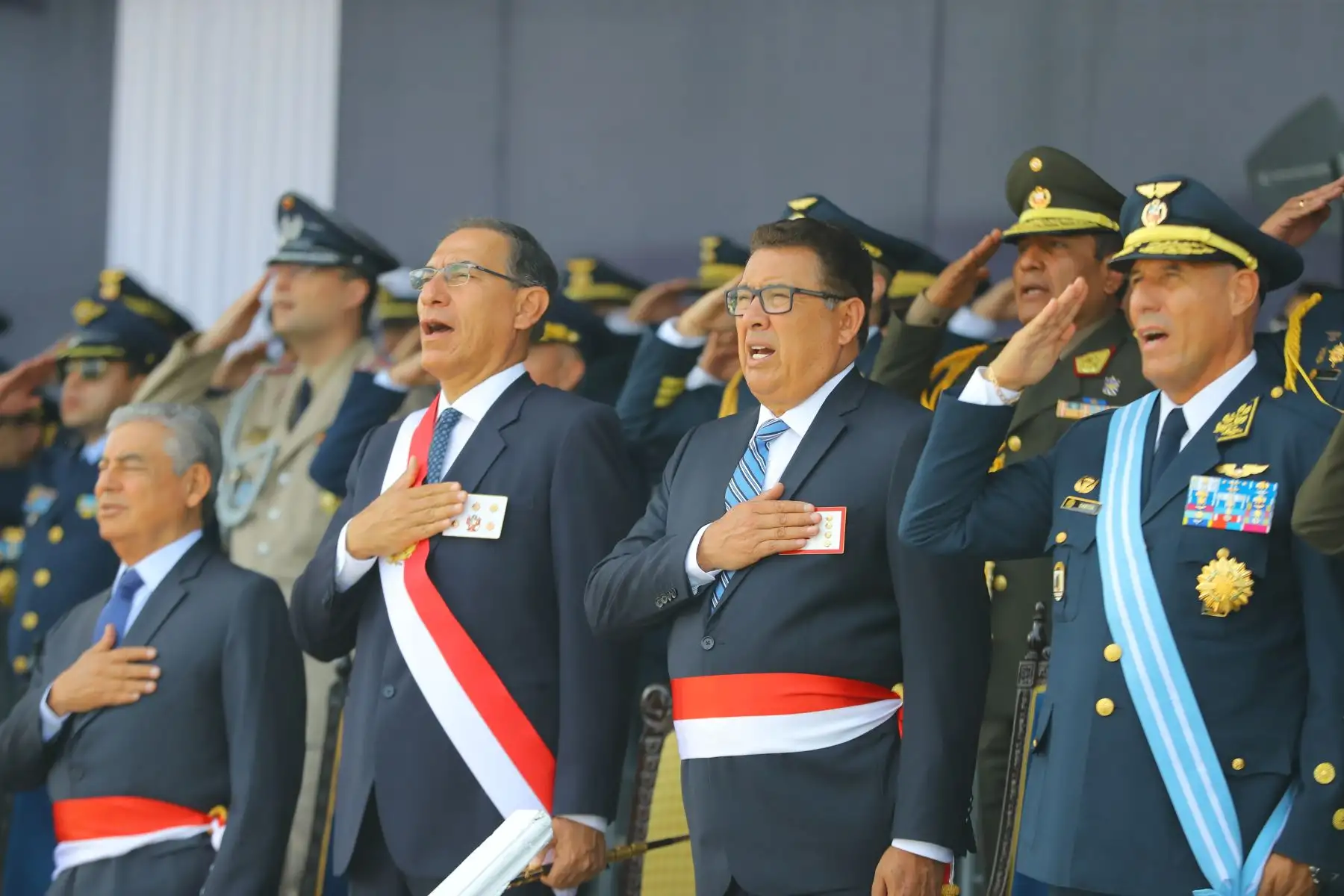 Presidente  Vizcarra participó de la ceremonia central por los 100 años  de la Fuerza Aérea del Perú. Foto: ANDINA/Prensa Presidencia