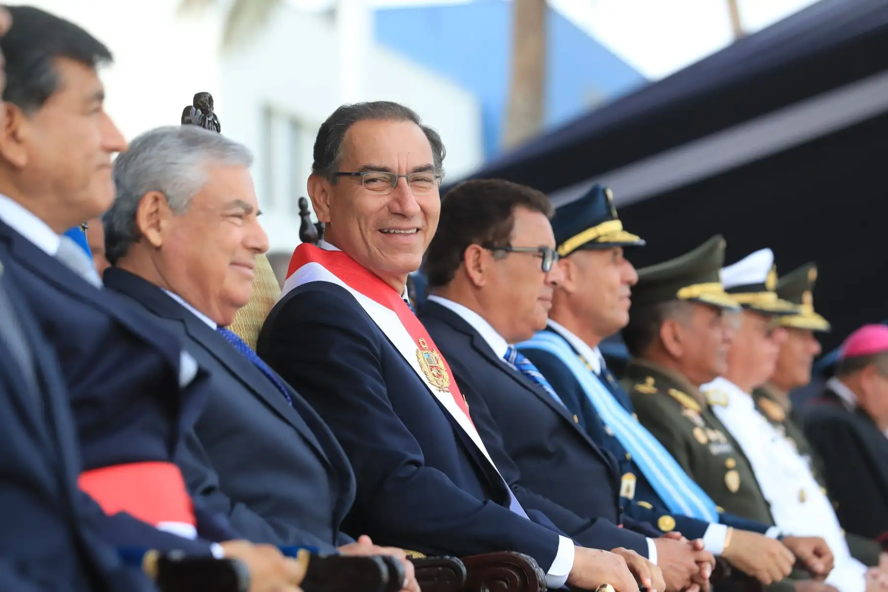 Presidente  Vizcarra participó de la ceremonia central por los 100 años  de la Fuerza Aérea del Perú. Foto: ANDINA/Prensa Presidencia