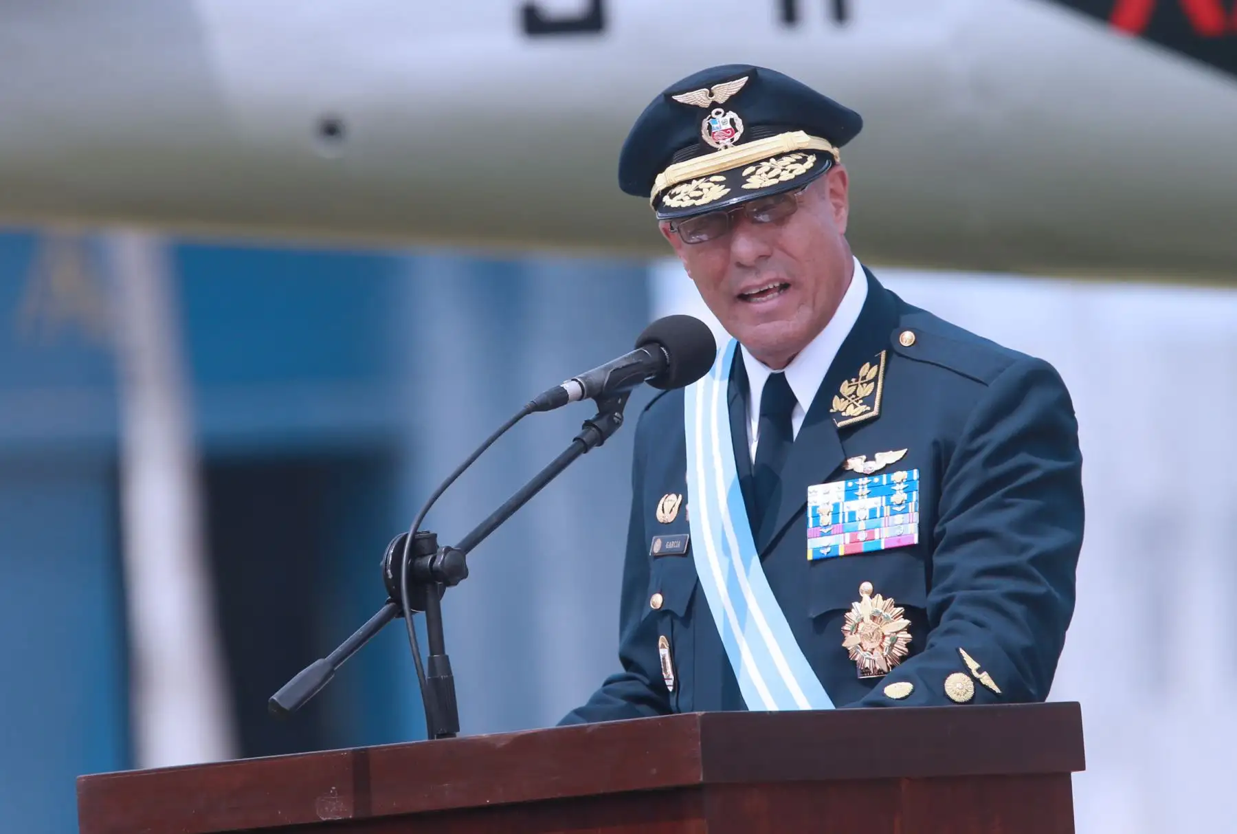 General del Aire Rodolfo Garcia Esquerre, Comandante General de la Fuerza Aerea .Foto: ANDINA/Norman Córdova