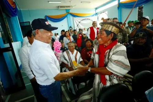 Titular del Consejo de MInistros, César Villanueva en Pichari (Cusco). Foto: PCM.