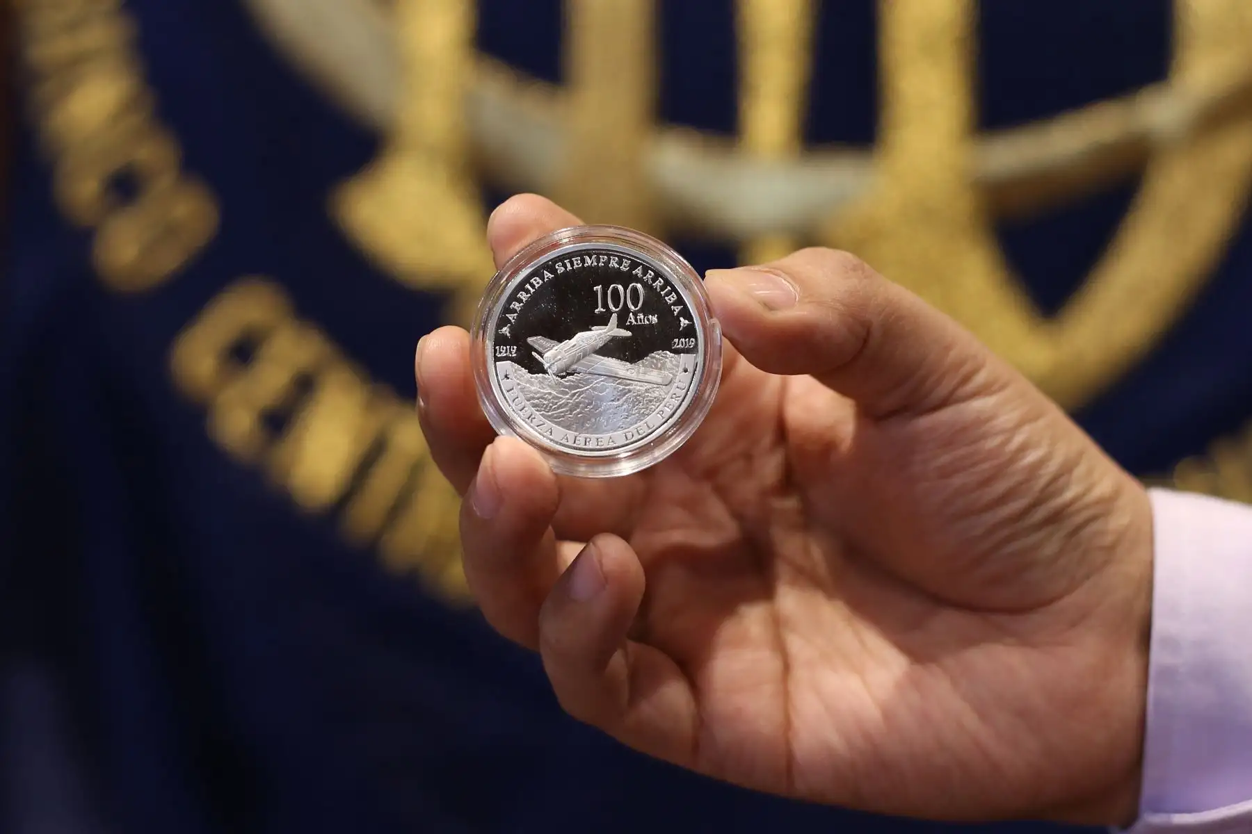 Banco Central de Reserva del Perú, pone en circulación moneda de plata alusiva a los 100 años de la Fuerza Aérea del Perú.
Foto: ANDINA/Vidal Tarqui
