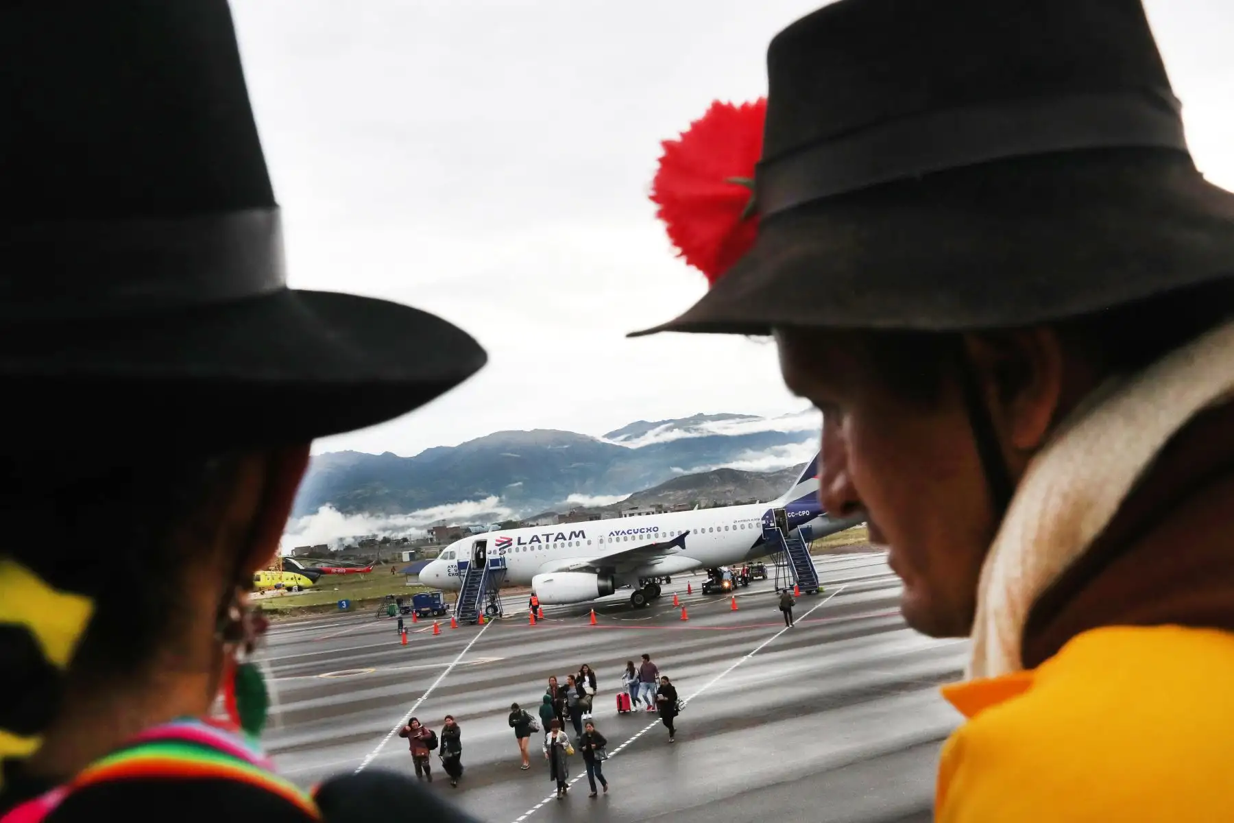A aeronave de Latam se le pintó el logo de la Marca Ayacucho. Foto: ANDINA/Melina Mejía