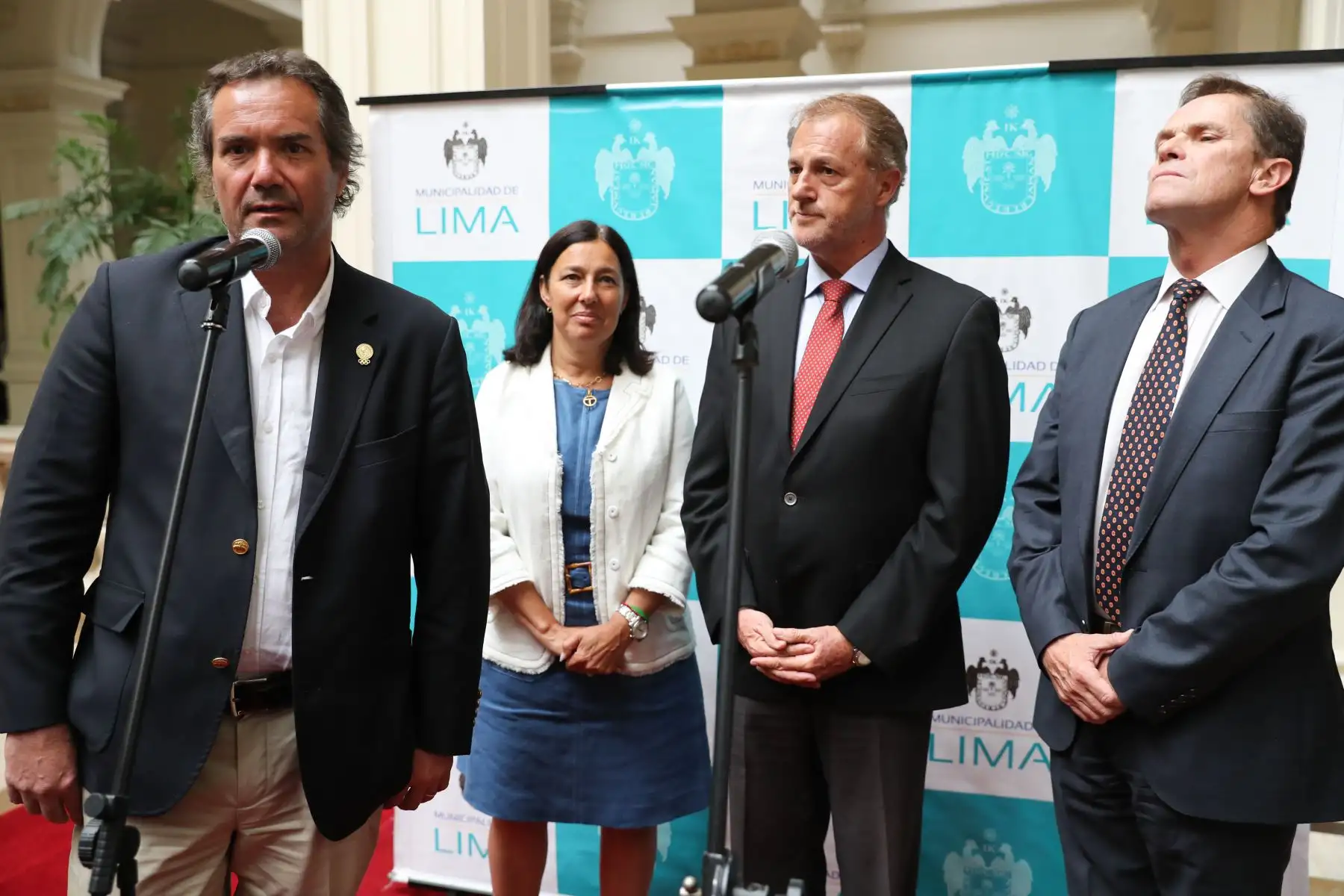 El Alcalde de Lima Jorge Muñoz se reunió con la ministra del Deporte de Chile, Pauline Kantor y el presidente de la Organización Deportiva Panamericana (PANAMSPORTS)

Foto: ANDINA/Juan Carlos Guzmán Negrini.