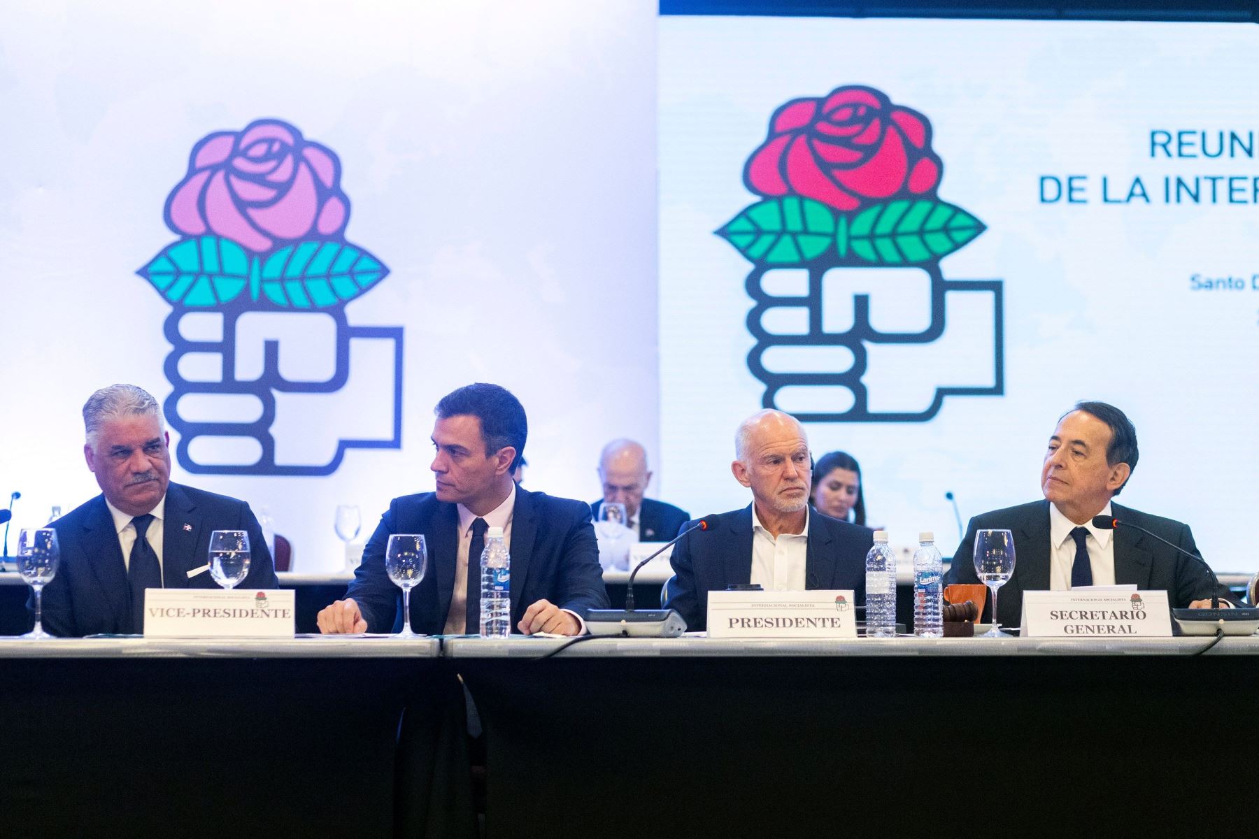 El presidente del Gobierno español, Pedro Sánchez en la reunión de la Internacional Socialista Foto: EFE