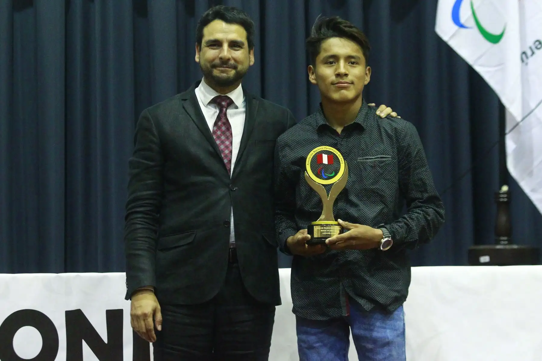 Asociación Nacional Paraolímpica del Perú premia a Jesus Castillo en Para Atletismo. Foto: ANDINA/Eddy Ramos