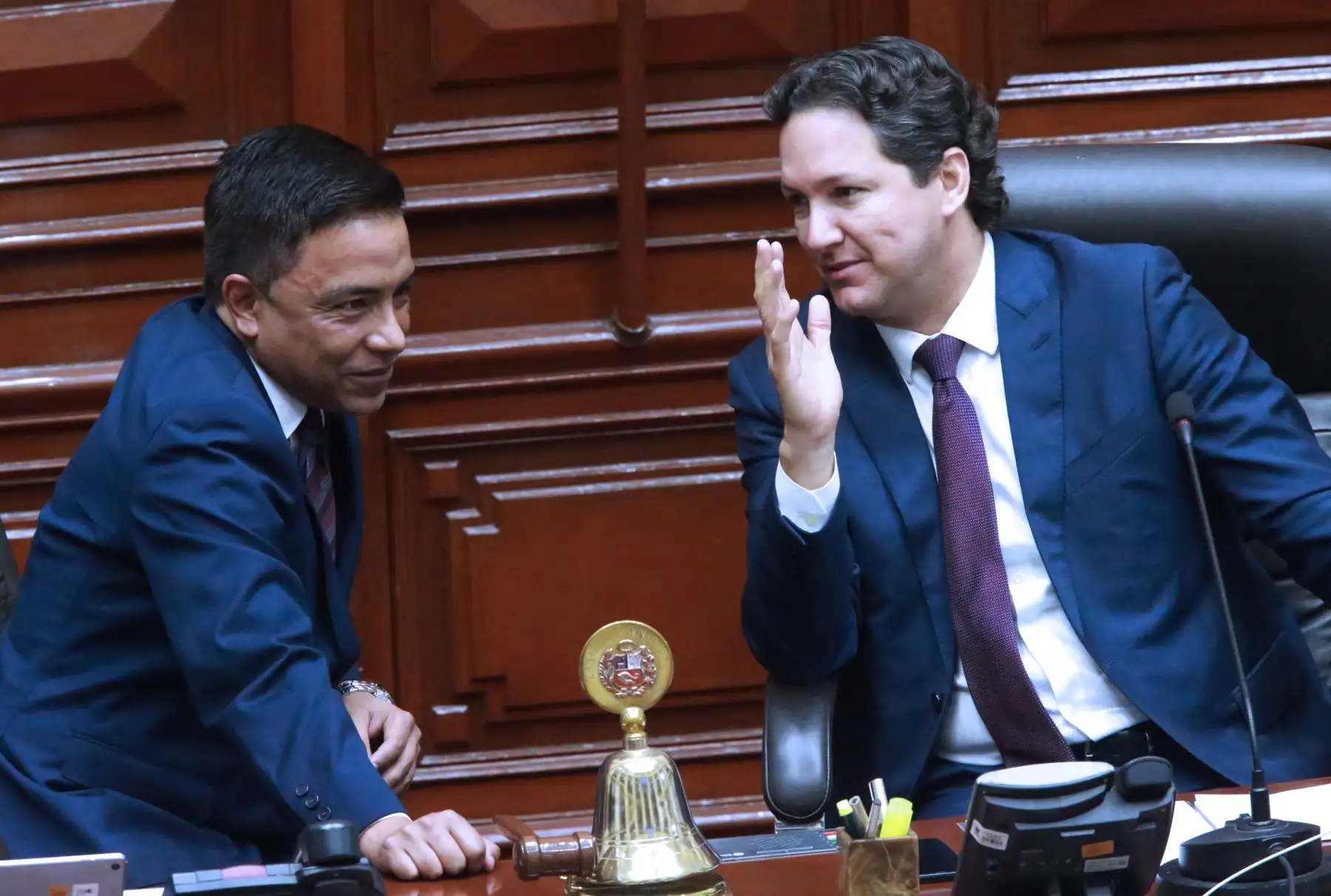 El presidente del Congreso, Daniel Salaverry en el pleno del congreso .Foto: ANDINA/Norman Córdova