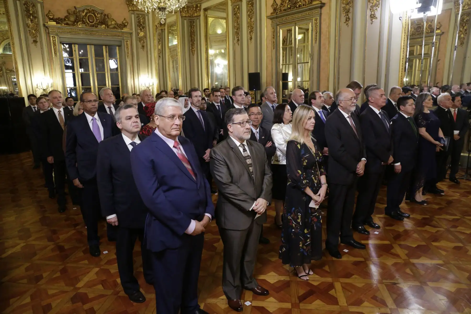 Jefe de Estado  Martín Vizcarra recibiò el saludo protocolar del Cuerpo Diplomático en Palacio de Gobierno.Foto: ANDINA/Prensa Presidencia