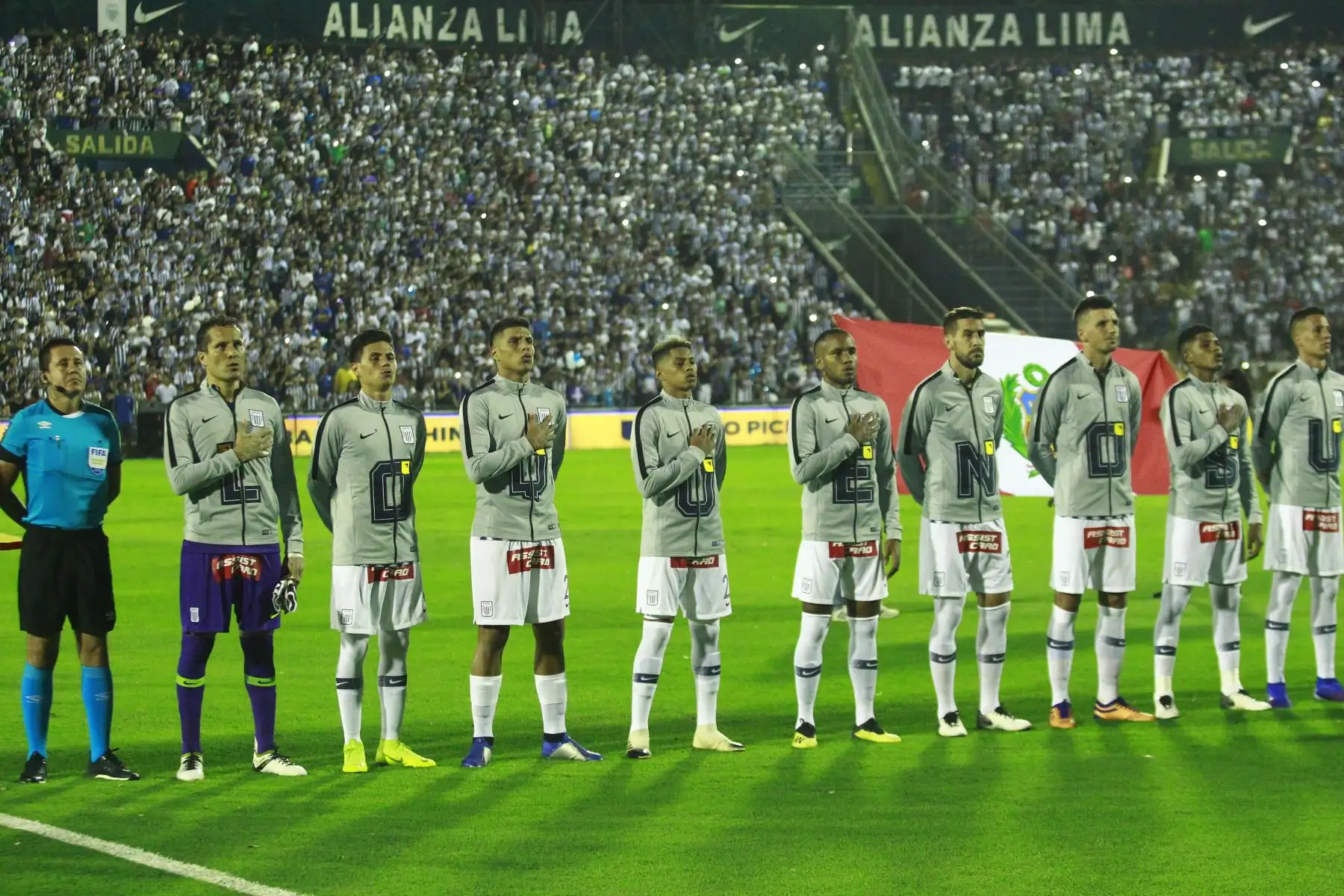 Alianza Lima presenta a jugadores para la temporada 2019 en la llamada "Noche Blanquiazul". Foto: ANDINA/Eddy Ramos.