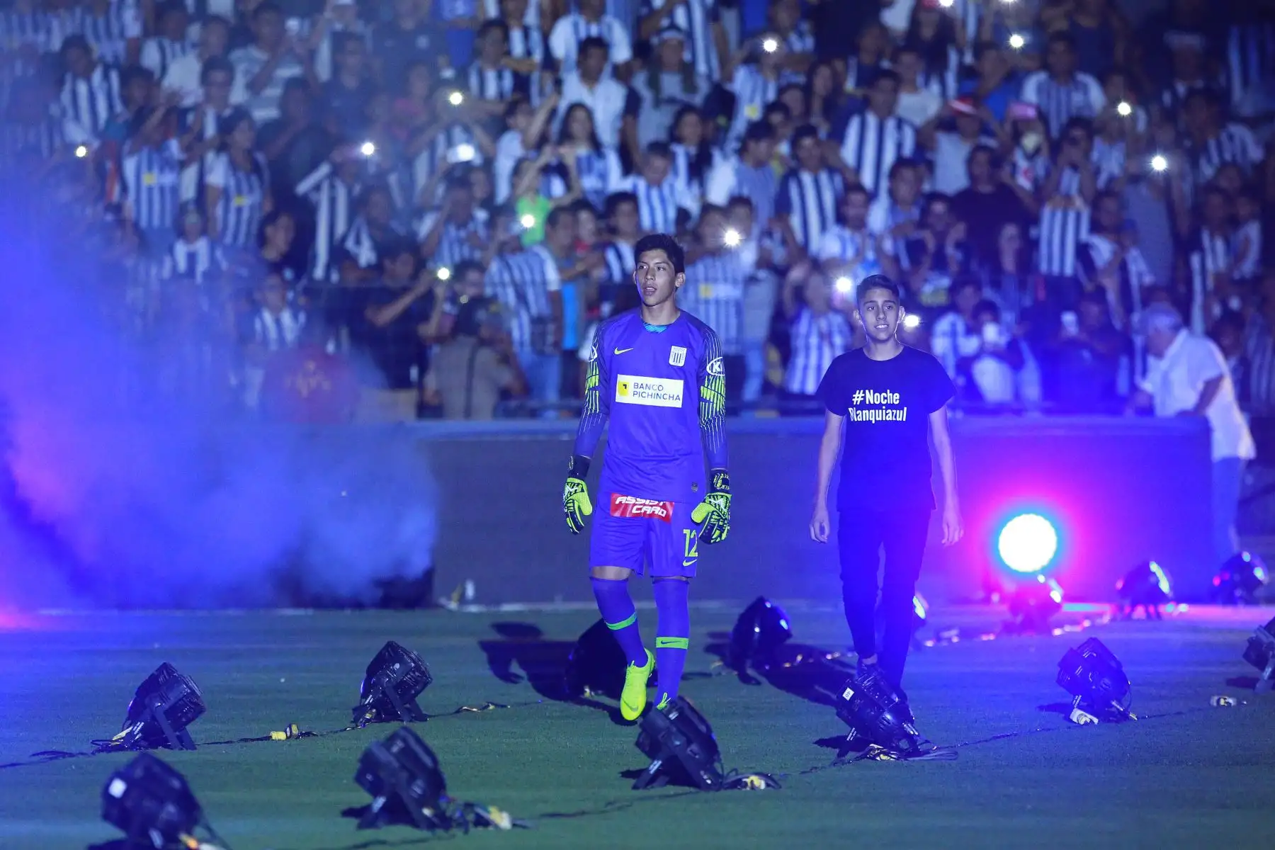 Alianza Lima presenta a jugadores y equipo técnico 2019 en la llamada "Noche Blanquiazul". Foto: ANDINA/Eddy Ramos.