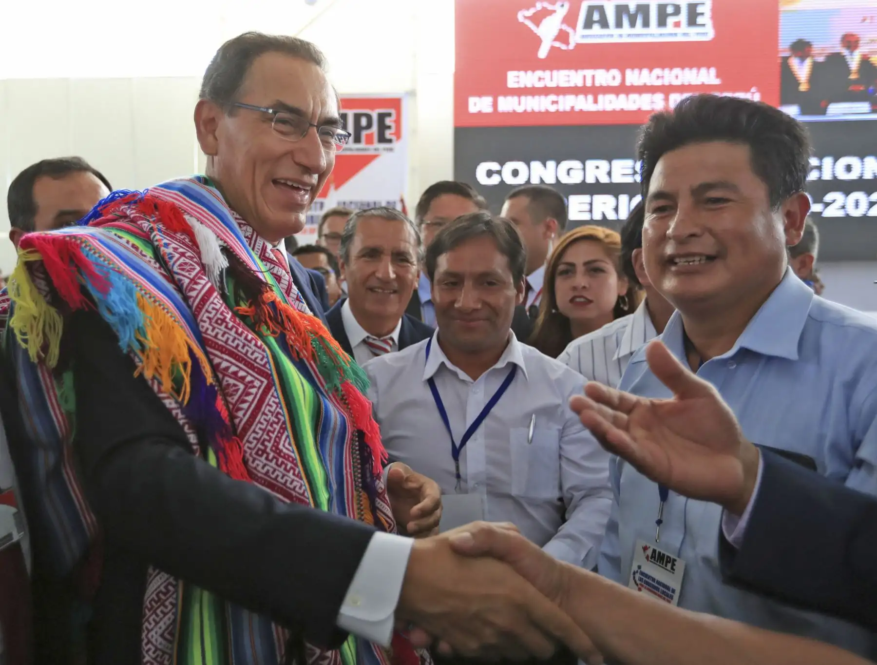 Jefe de Estado participa en el I Encuentro Nacional de los Gobiernos Locales, organizado por la Asociación de Municipalidades del Perú (AMPE). Foto: ANDINA/Prensa Presidencia