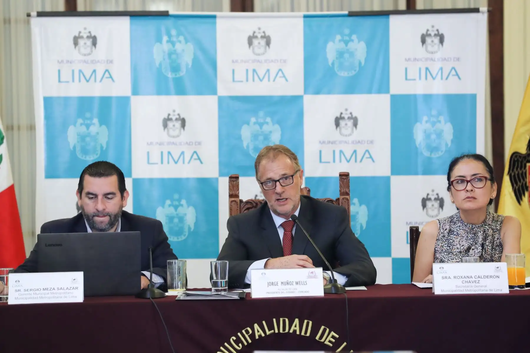 El Alcalde de Lima, Jorge Muñoz, presidió el primer Comité de Seguridad Ciudadana (Codisec) que contó con la presencia de autoridades civiles y policiales.

Foto: ANDINA/Juan Carlos Guzmán Negrini.
