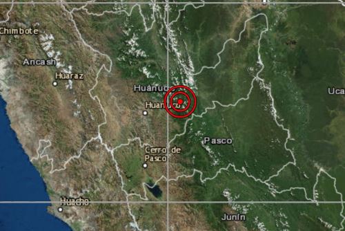 Sismo de mediana intensidad remeció esta mañana Huánuco.