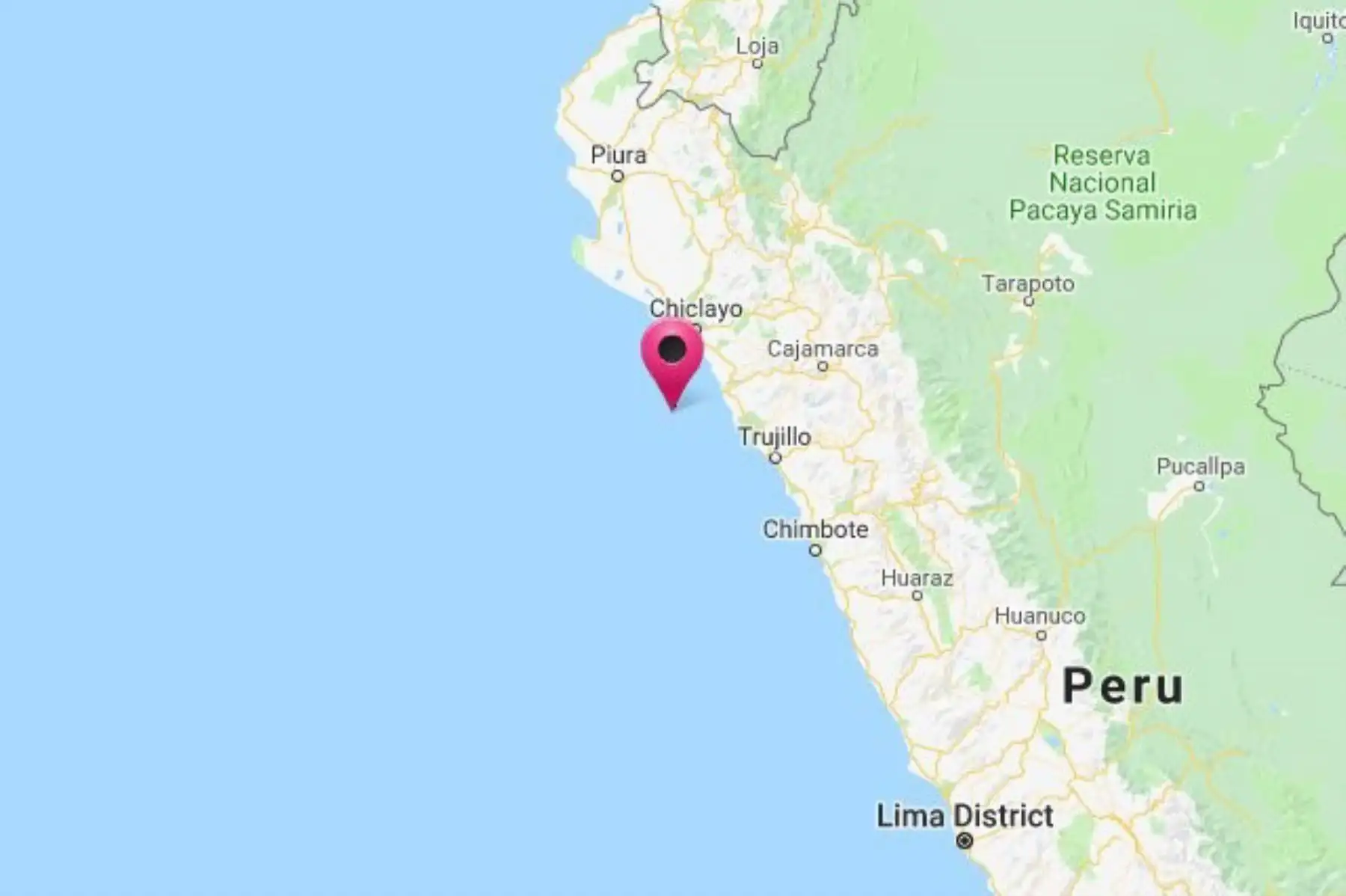 Sismo de magnitud 4.0 remeció esta mañana La Libertad.