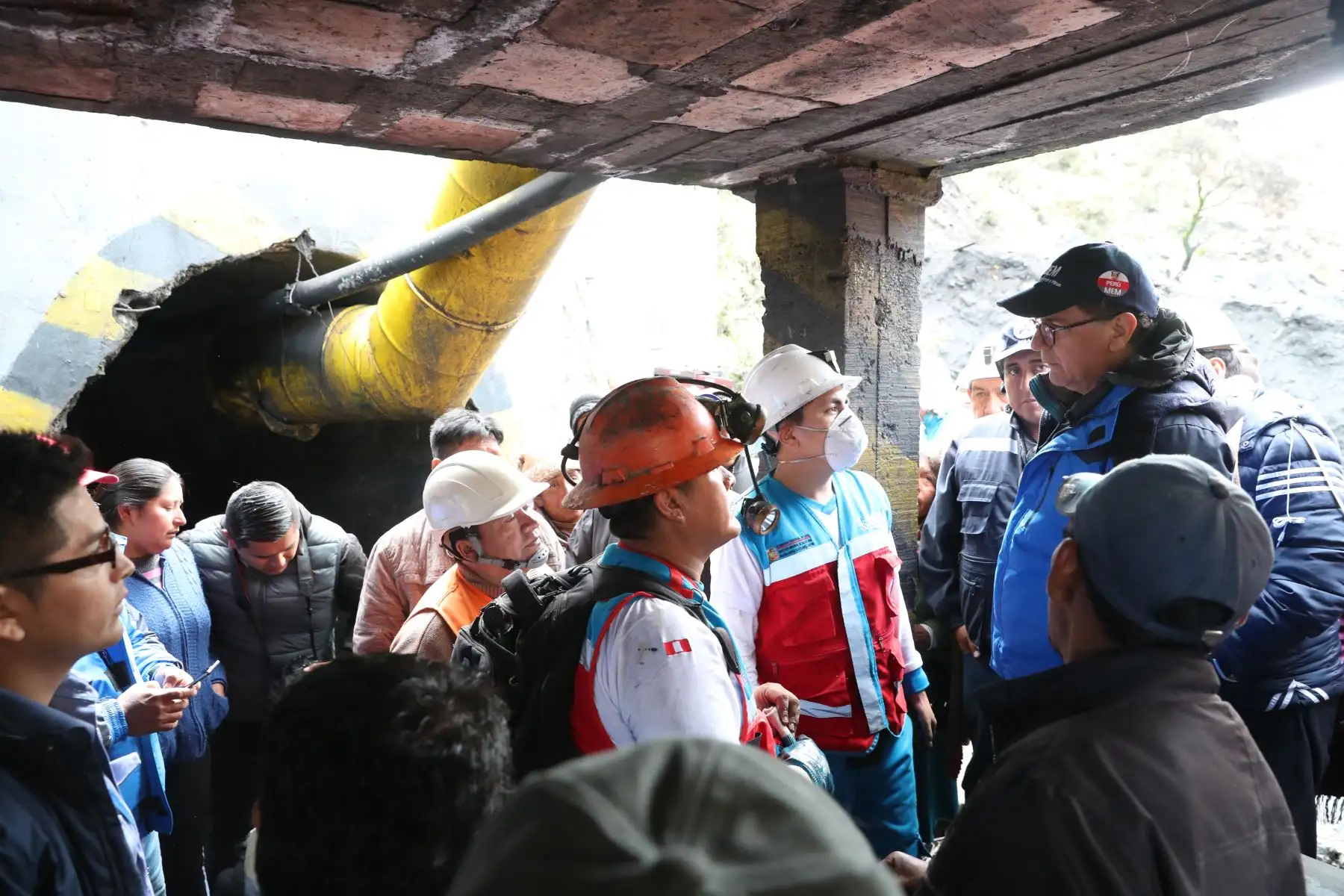 Rescate de los cuatro mineros que permanecieron atrapados en mina de carbón Pampahuay, en Oyón. Foto: ANDINA/MINEM