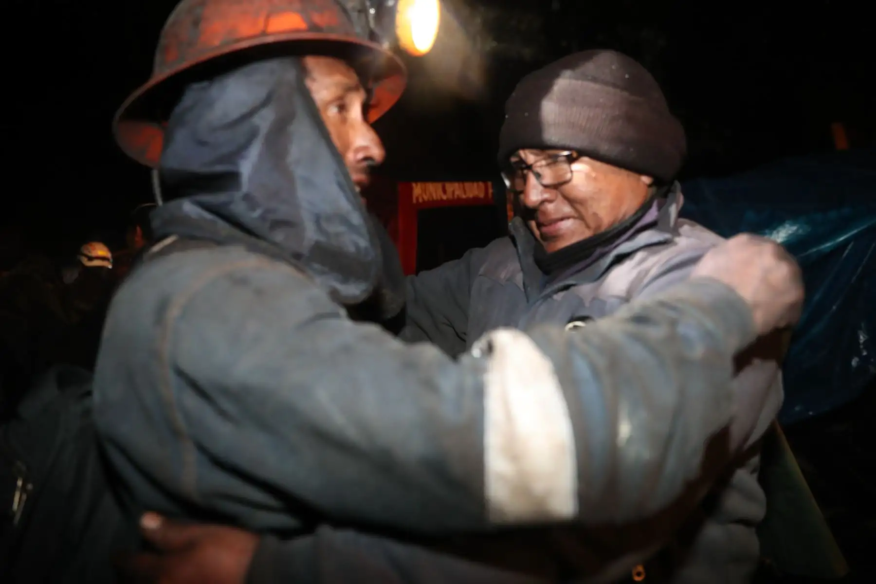 Rescate de los cuatro mineros que permanecieron atrapados en mina de carbón Pampahuay, en Oyón. Foto: ANDINA/MINEM