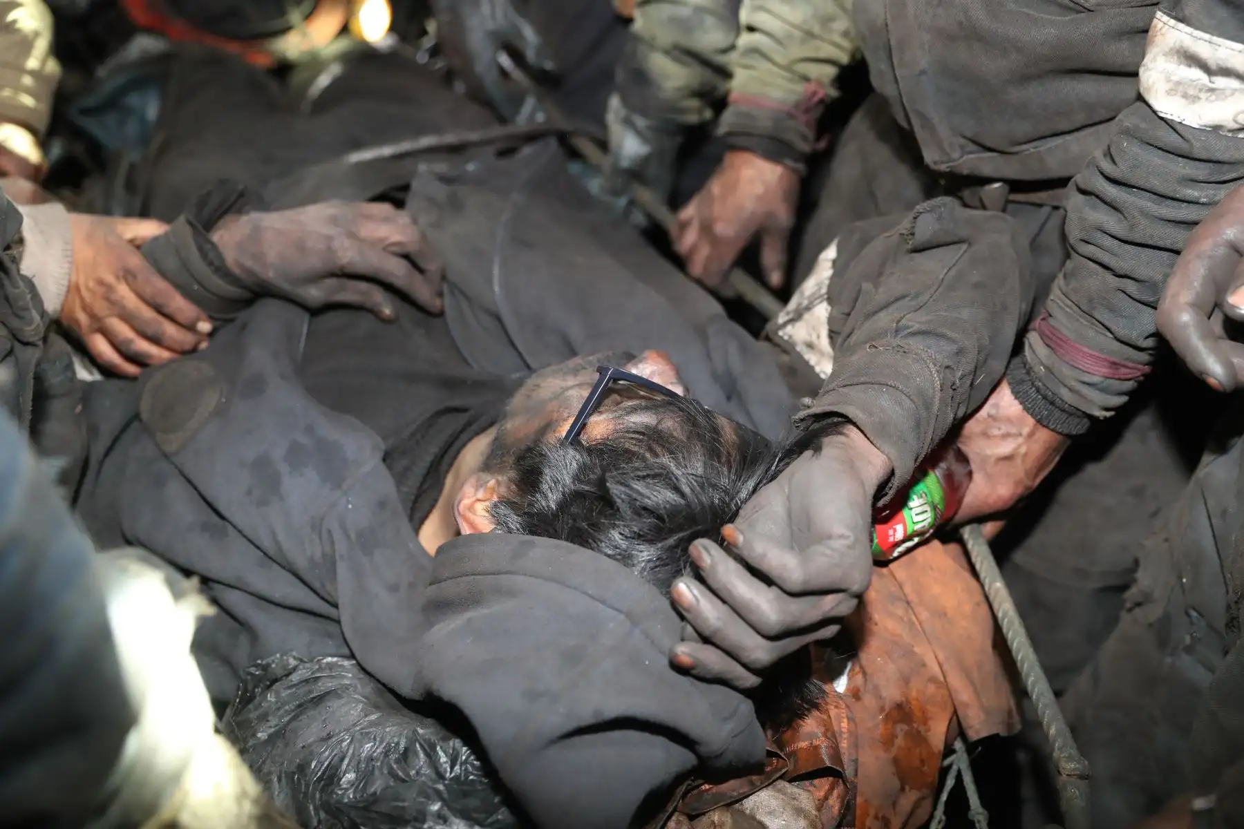 Rescate de los cuatro mineros que permanecieron atrapados en mina de carbón Pampahuay, en Oyón. Foto: ANDINA/MINEM