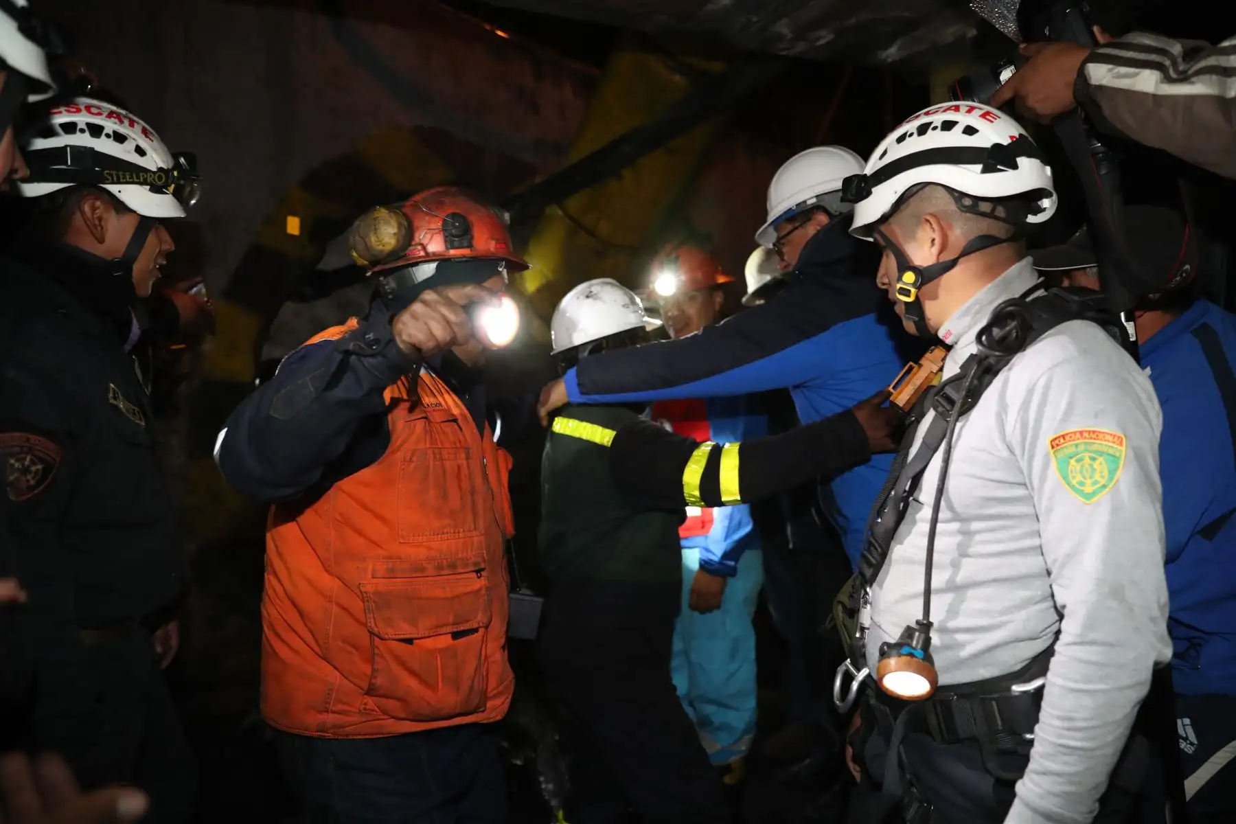 Rescate de los cuatro mineros que permanecieron atrapados en mina de carbón Pampahuay, en Oyón. Foto: ANDINA/MINEM