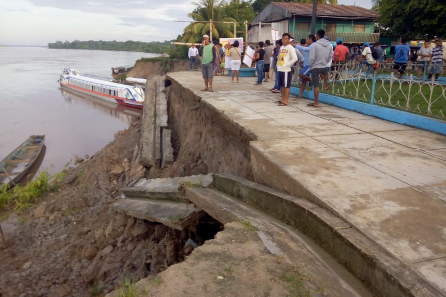 Piden reforzar defensa ribereña en Alto Amazonas por crecida del río Huallaga. ANDINA