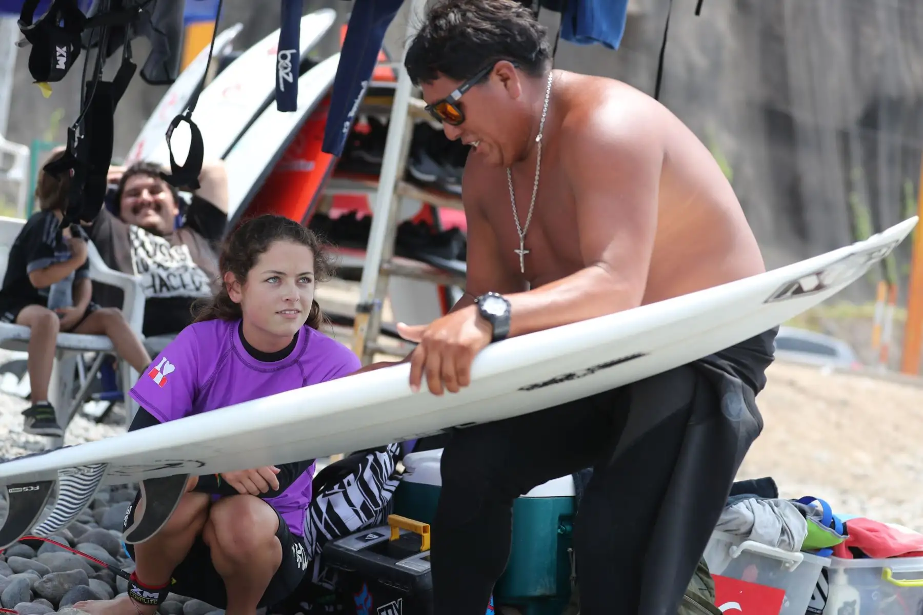 Clases de surf en la Costa Verde.

Foto: ANDINA/Juan Carlos Guzmán Negrini.