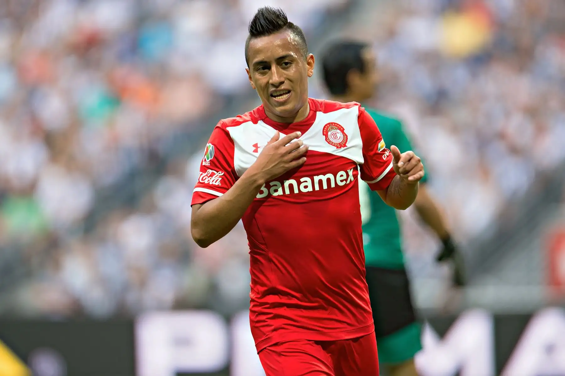 El 19 de julio de 2015 los Diablos Rojos de Toluca hacen oficial la llegada de Cueva al equipo Escarlata del Estado de México."No llega a cualquier equipo, llega al tercer equipo más ganador de México" citaba la Prensa Peruana. Foto:Cortesía