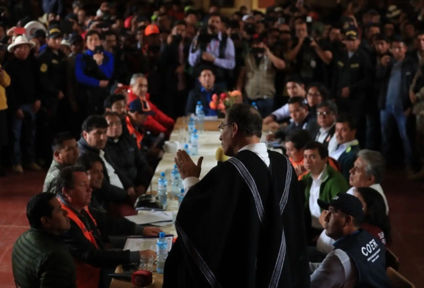 Presidente Martin Vizcarra sostuvo hoy una reunión con autoridades de la región Áncash, con quienes analizó los daños causados por las lluvias en Pomabamba.