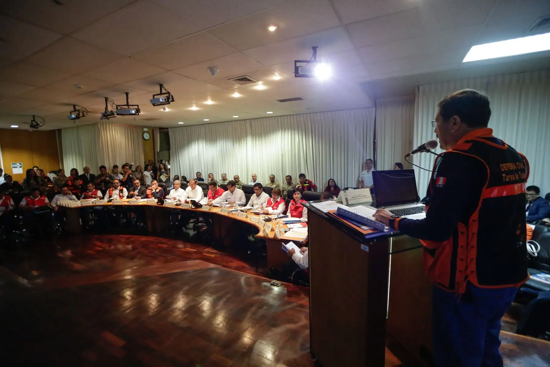 Jefe de Estado preside reunión del Consejo Nacional de Riesgo de Desastres (Conagerd). Foto: ANDINA/Prensa Presidencia