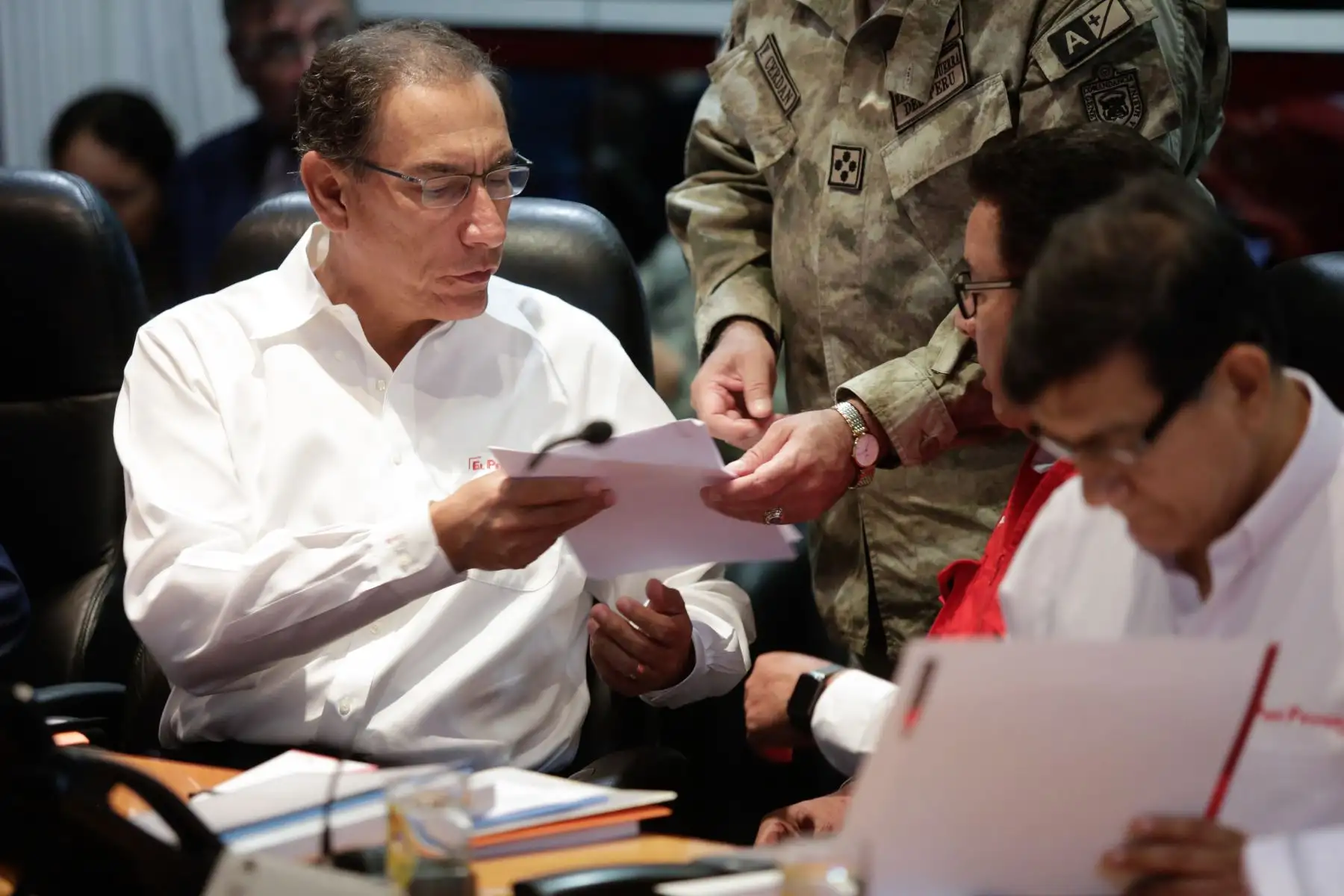 Jefe de Estado preside reunión del Consejo Nacional de Riesgo de Desastres (Conagerd). Foto: ANDINA/Prensa Presidencia