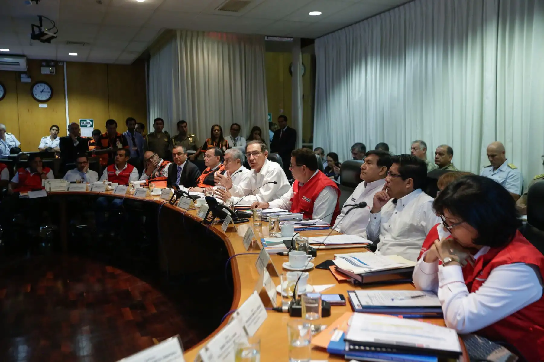 Jefe de Estado preside reunión del Consejo Nacional de Riesgo de Desastres (Conagerd). Foto: ANDINA/Prensa Presidencia