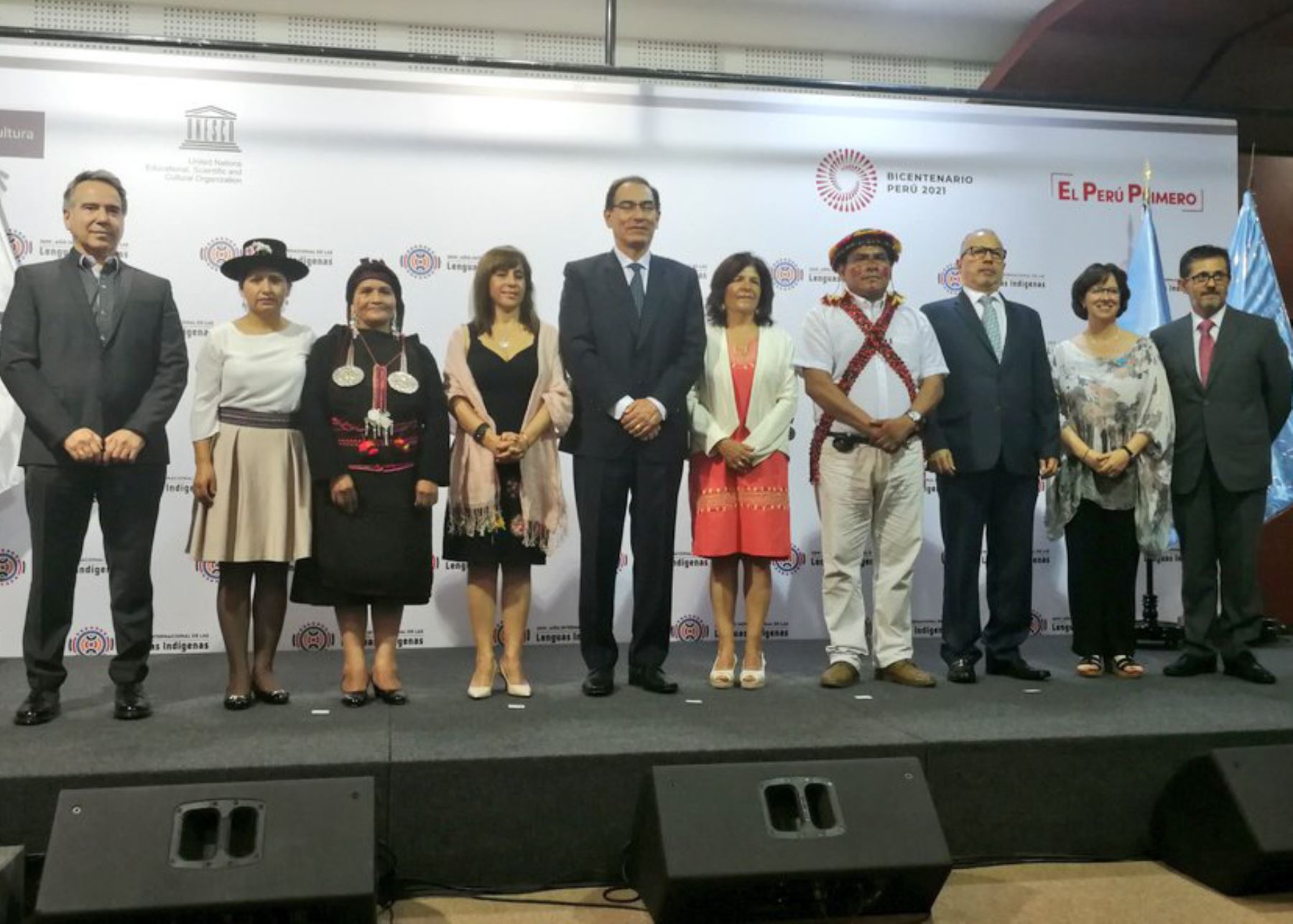 Presidente Martín Vizcarra asistió a ceremonia por el Año Internacional de las Lenguas Indígenas.