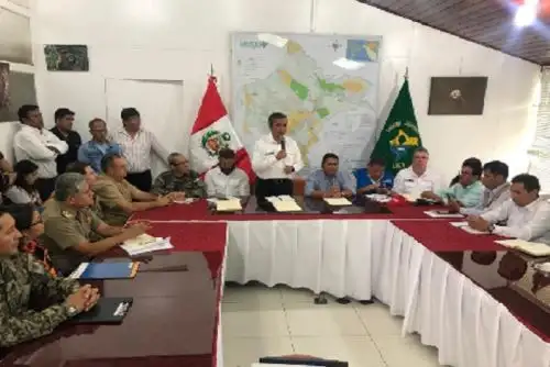 El ministro de la Producción, Raúl Pérez- Reyes se reunió en Loreto con las autoridades de la región y coordinó acciones de prevención o mitigación ante los desastres naturales ocasionados por las intensas lluvias en las distintas partes del país.