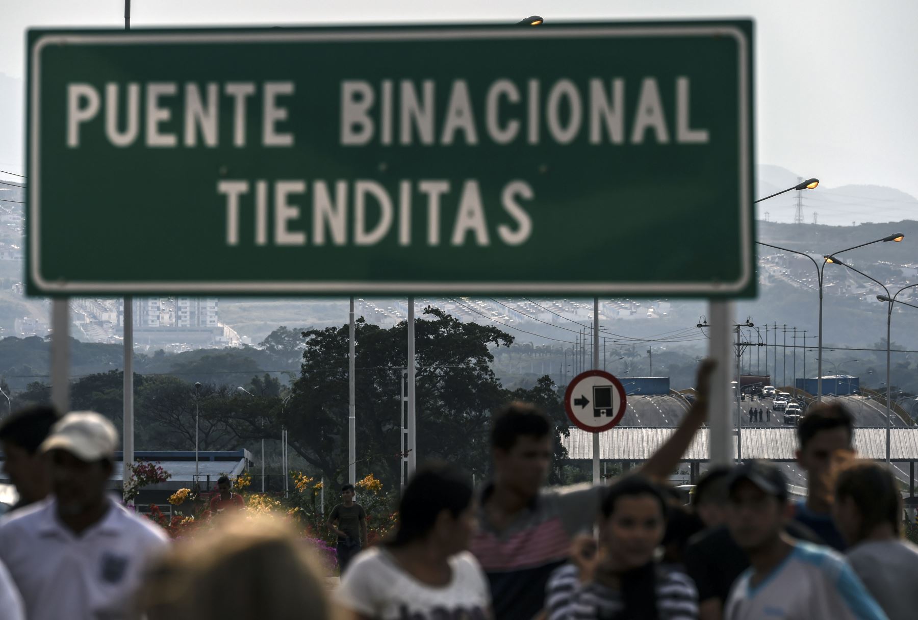 El puente internacional Tienditas, en Urena, estado de Táchira, Venezuela, en la frontera con Colombia. Foto: AFP.