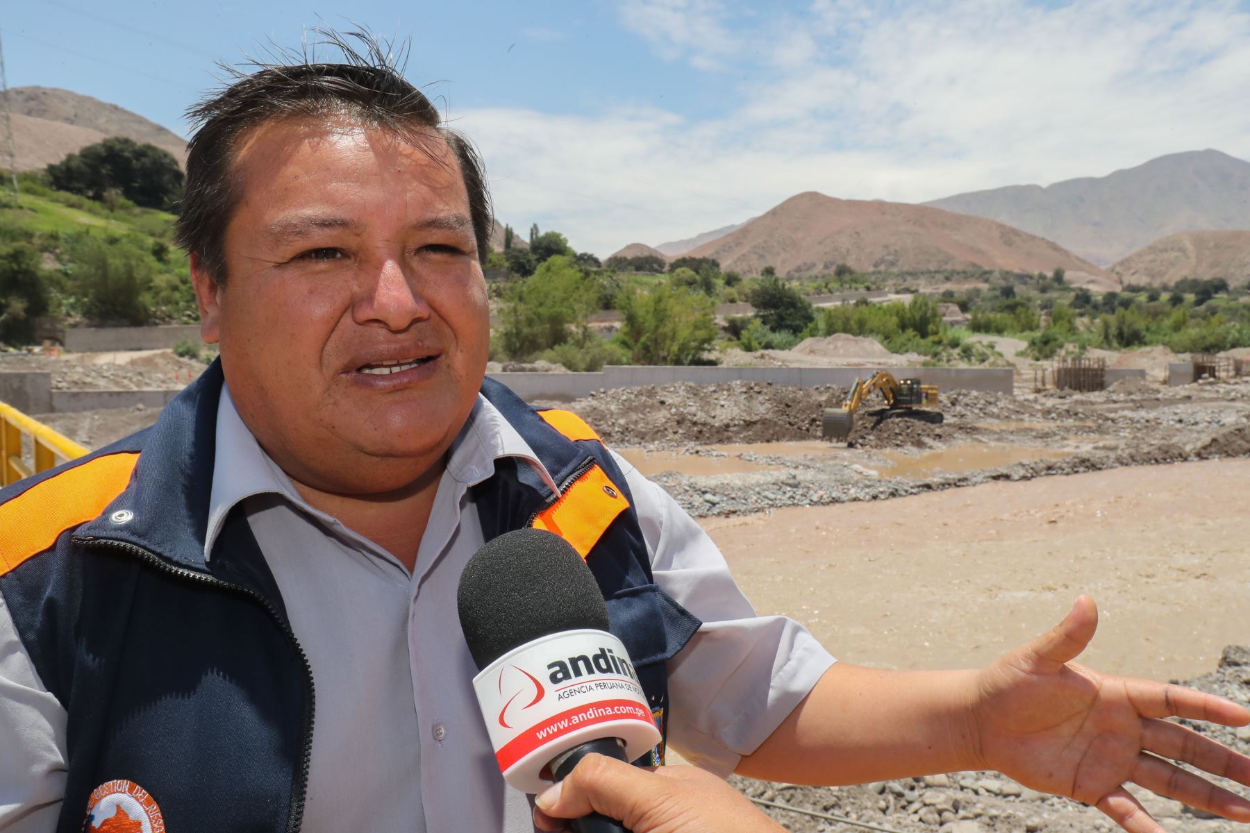 Alcalde provincial de Mariscal Nieto-Moquegua, Abraham Cárdenas descarta desabastecimiento de agua potable. ANDINA/Juan Carlos Guzmán