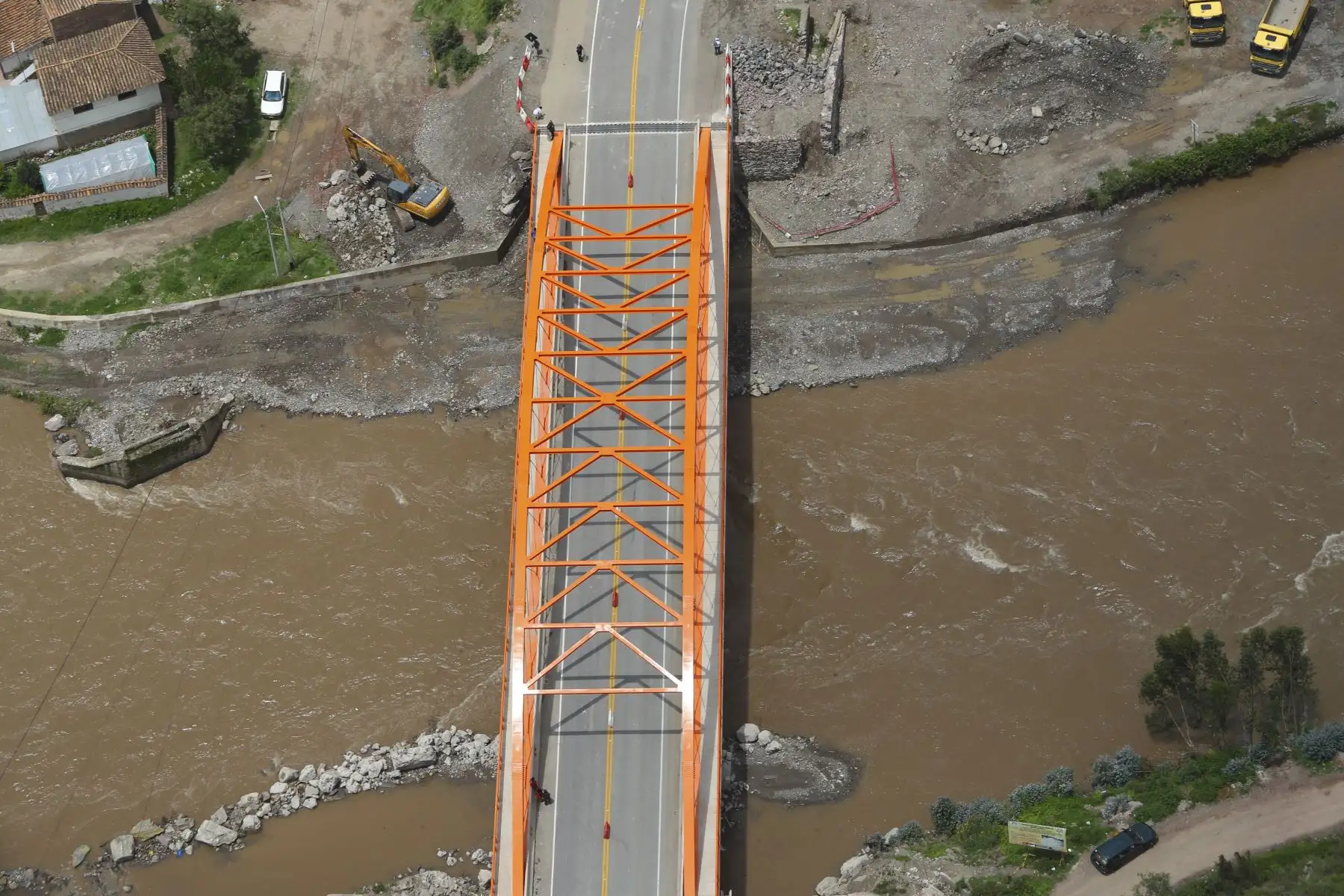 Jefe de Estado supervisa la puesta en funcionamiento del puente Urcos y accesos, en la región Cusco. Foto: ANDINA/Prensa Presidencia