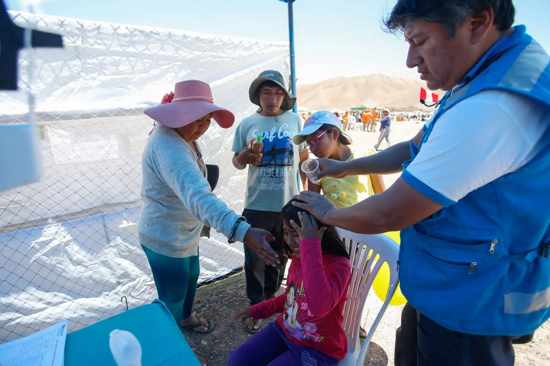 Damnificados de Mirave, Tacna, participan de la Jornada de Apoyo Solidario organizada por la 6ta Brigada del ejercito de Tacna. Foto: ANDINA/Nathalie Sayago