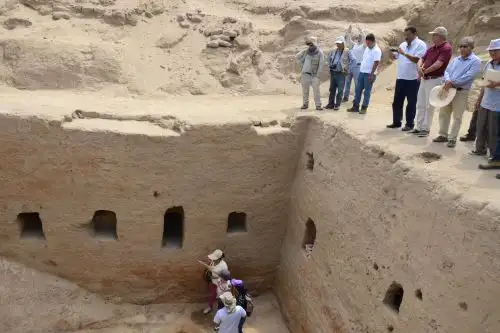 Tumba inca descubierta en complejo arqueológico Mata Indio, en Lambayeque, es un hallazgo trascendental, afirma arqueólogo, Luis Chero. ANDINA