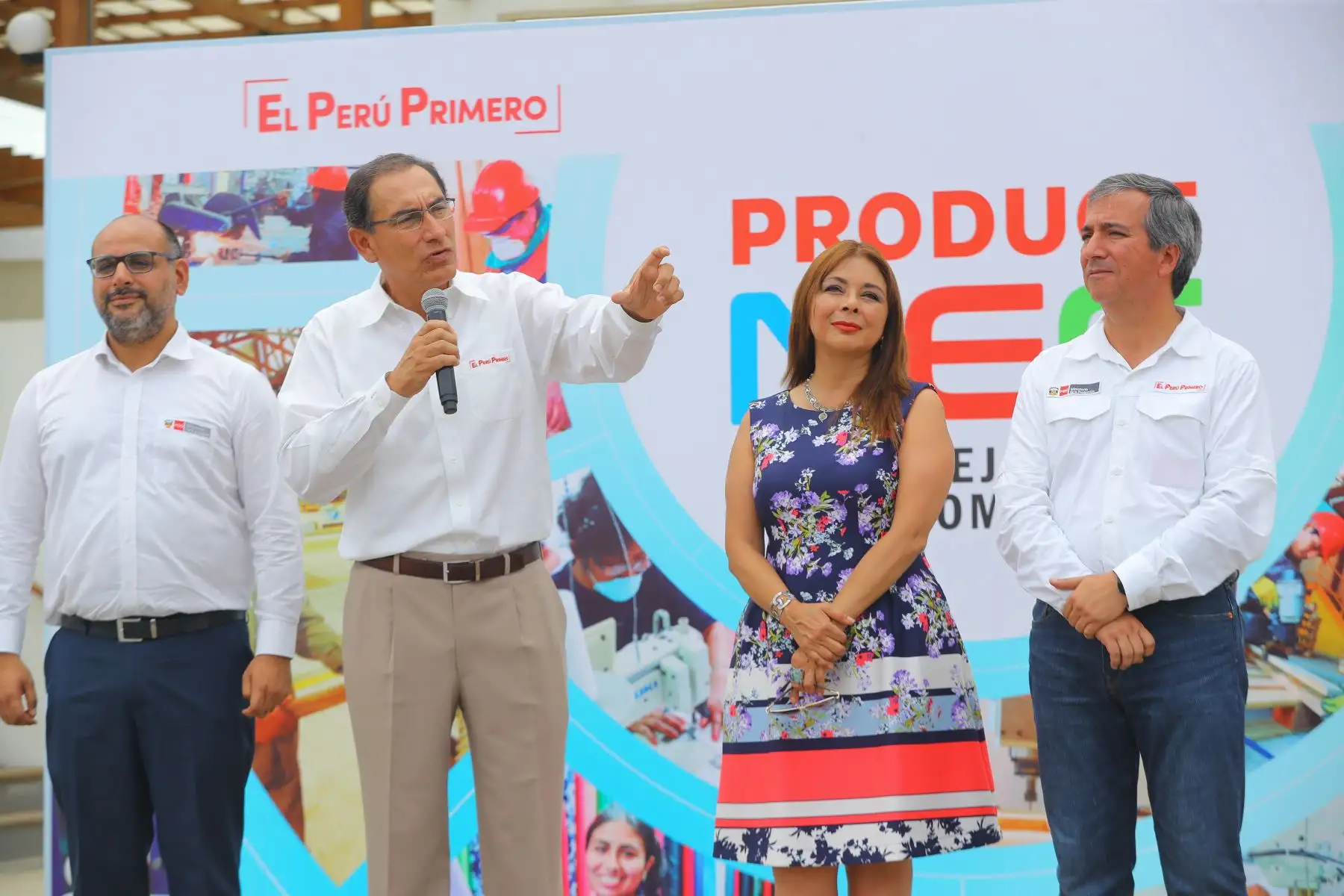 Presidente Vizcarra participa en el lanzamiento del Núcleo Ejecutor de Compras (NEC), en Villa El Salvador. Foto: ANDINA/Prensa Presidencia