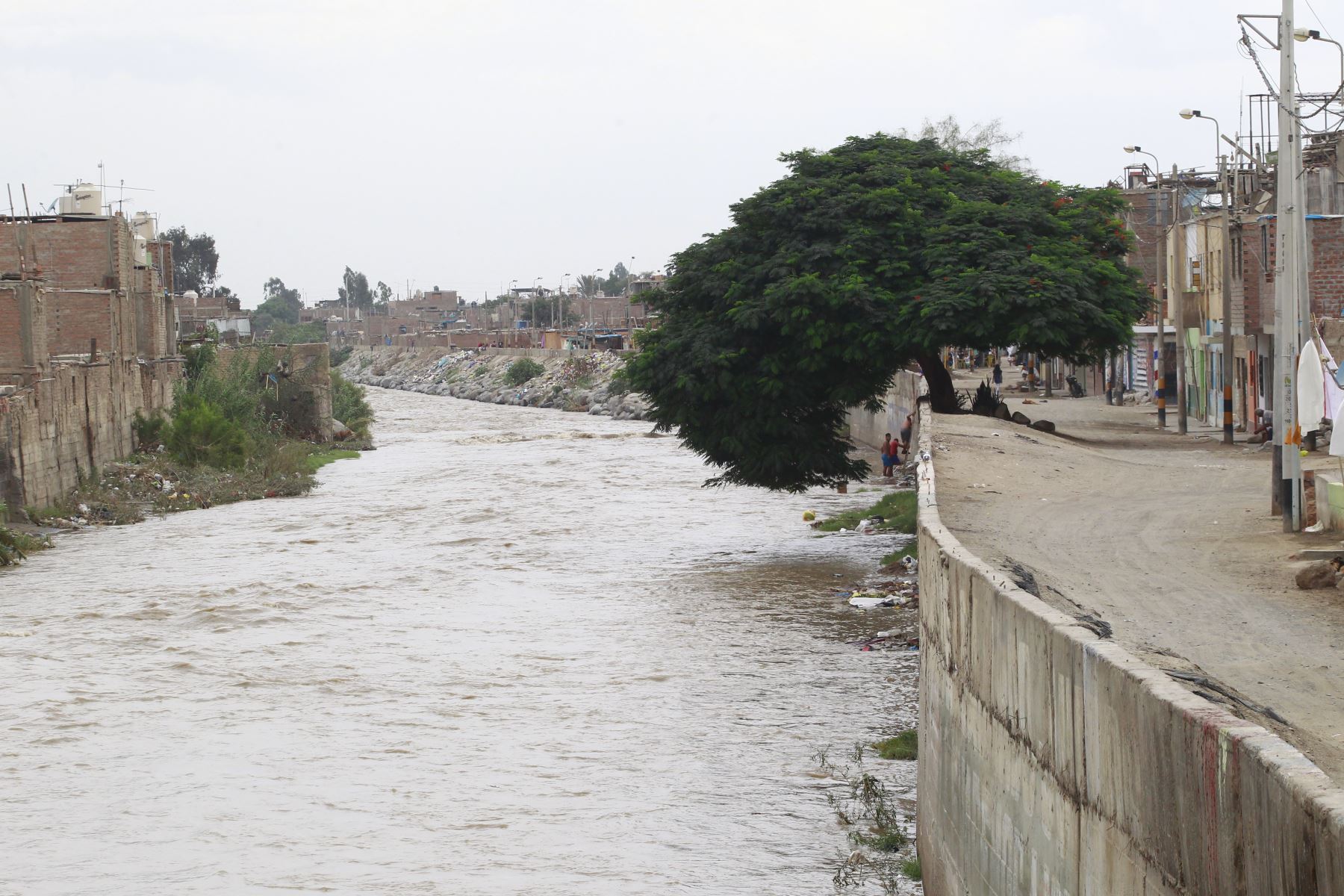 El río Ica incrementó significativamente su caudal en las últimas horas. ANDINA/Eddy Ramos