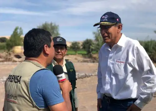 Presidente Martín Vizcarra declara a la Agencia Andina, en Moquegua,