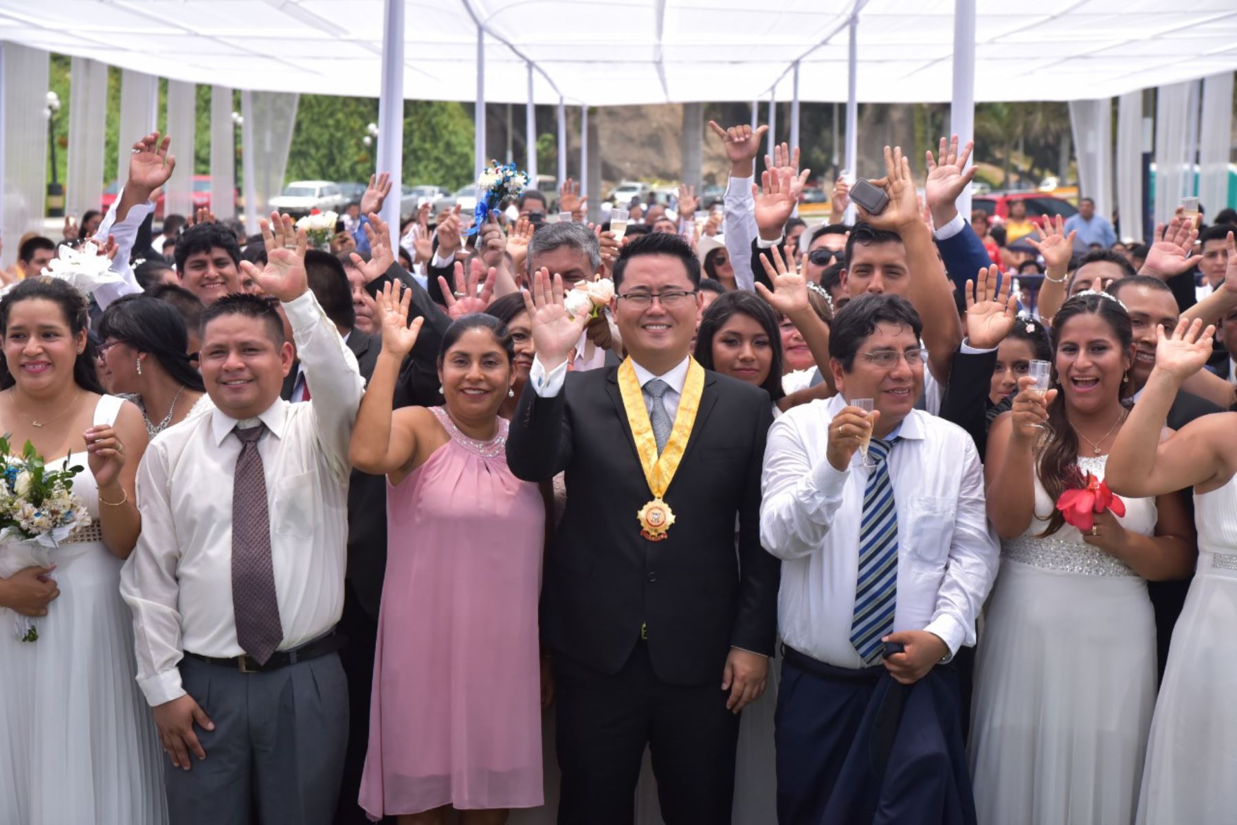 Matrimonio Civil Comunitario en Chorrillos. foto: Andina/difusión