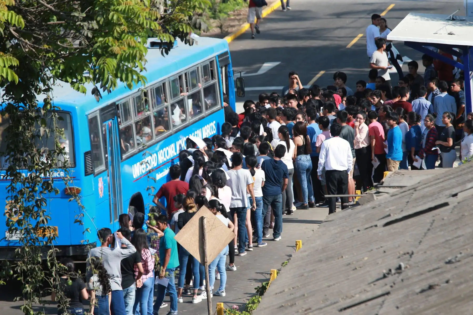 San Marcos: estudiantes rinden simulacro de examen de admisión, para ingreso a la Universidad Decana de América .   Foto: ANDINA/Norman Córdova