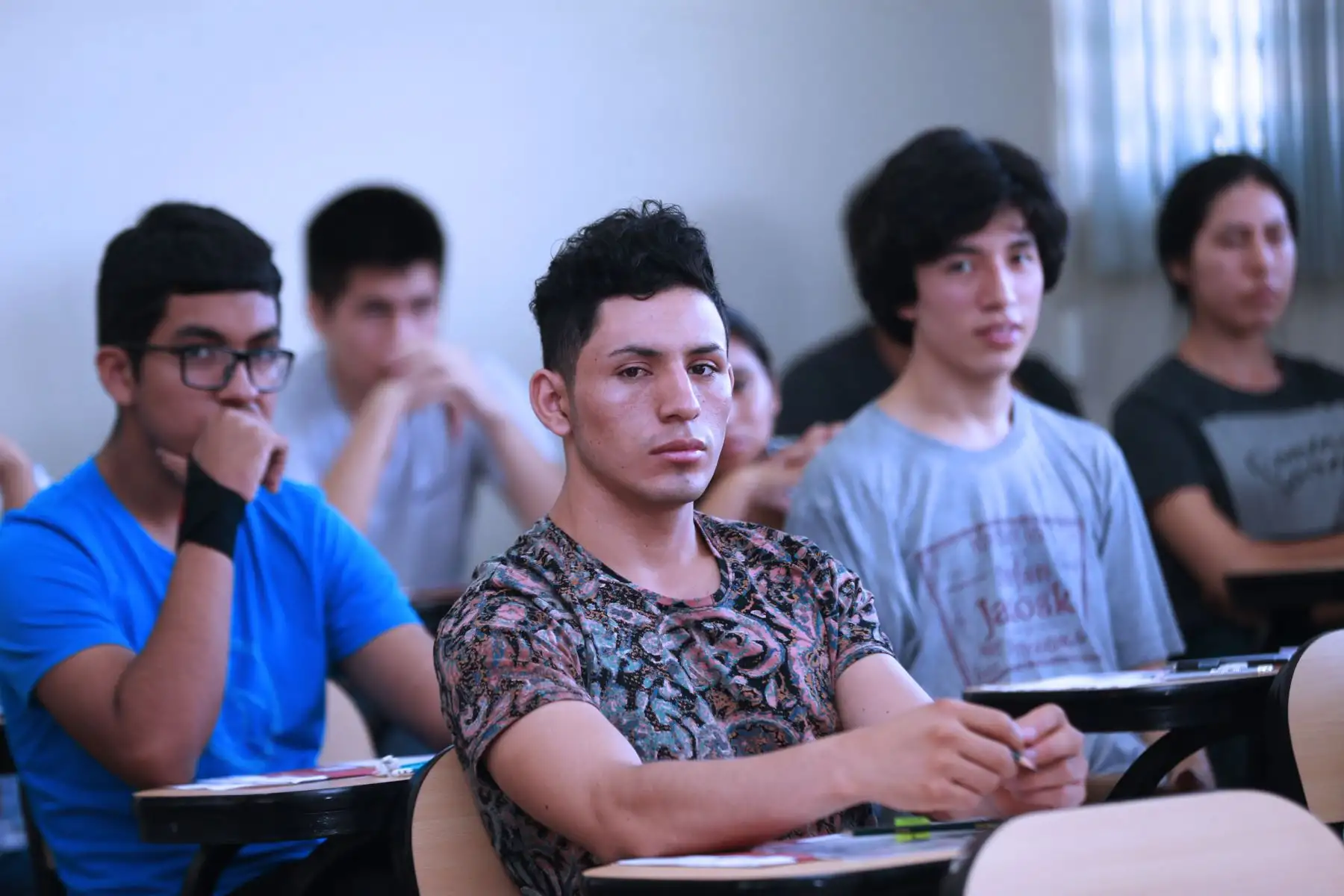 San Marcos: estudiantes rinden simulacro de examen de admisión, para ingreso a la Universidad Decana de América .  Foto: ANDINA/Norman Córdova