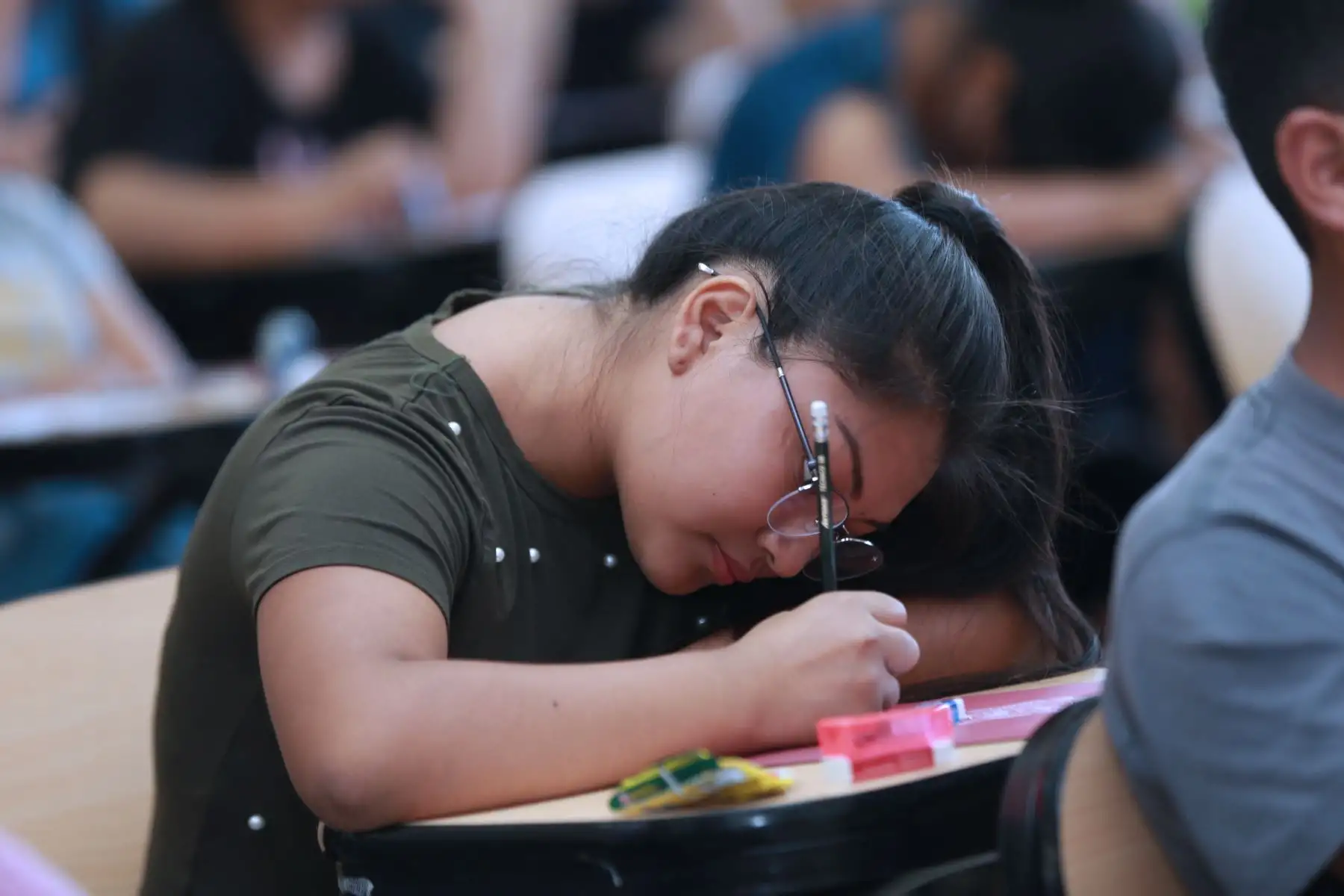 San Marcos: estudiantes rinden simulacro de examen de admisión, para ingreso a la Universidad Decana de América .   Foto: ANDINA/Norman Córdova
