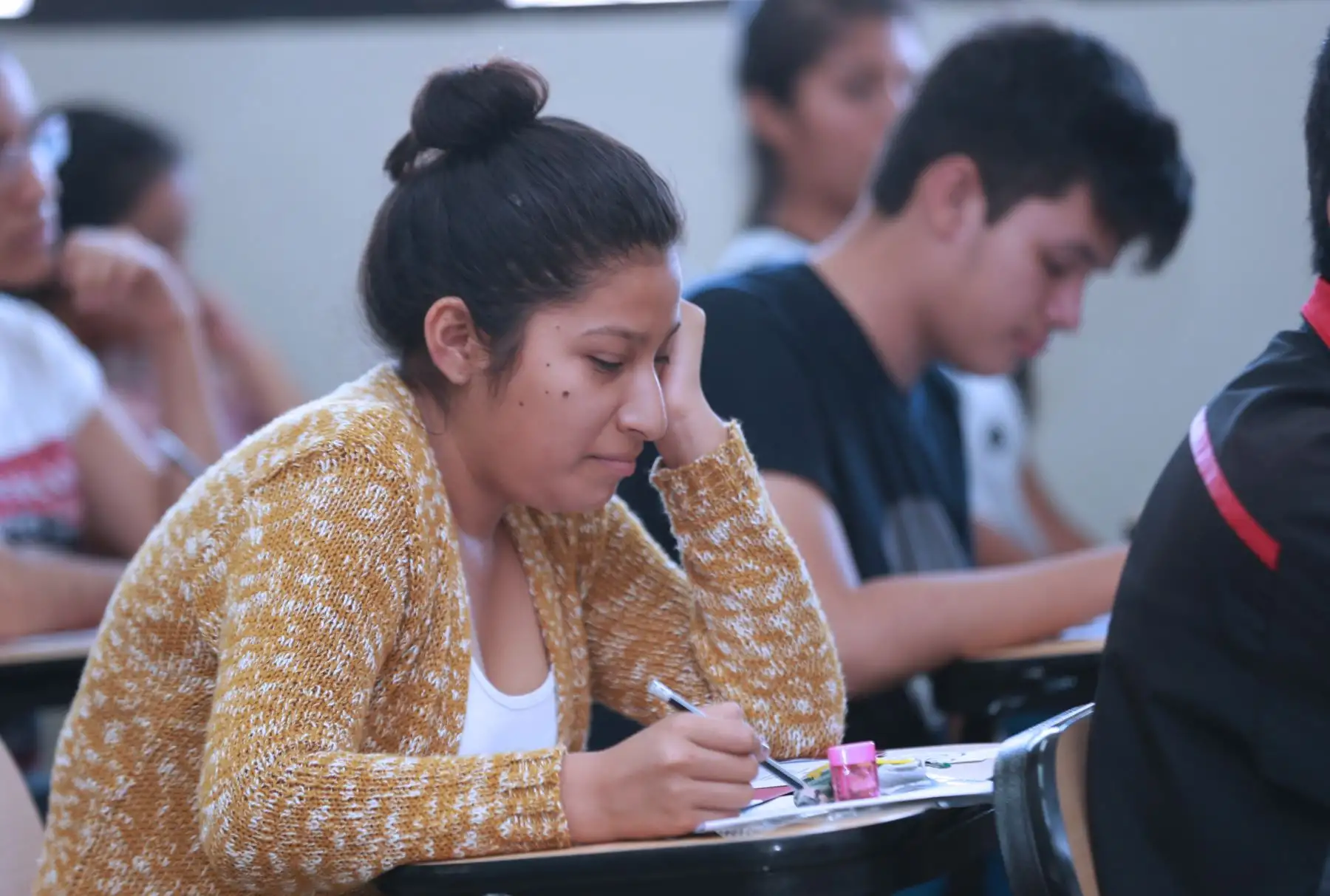 San Marcos: estudiantes rinden simulacro de examen de admisión, para ingreso a la Universidad Decana de América . 
 Foto: ANDINA/Norman Córdova