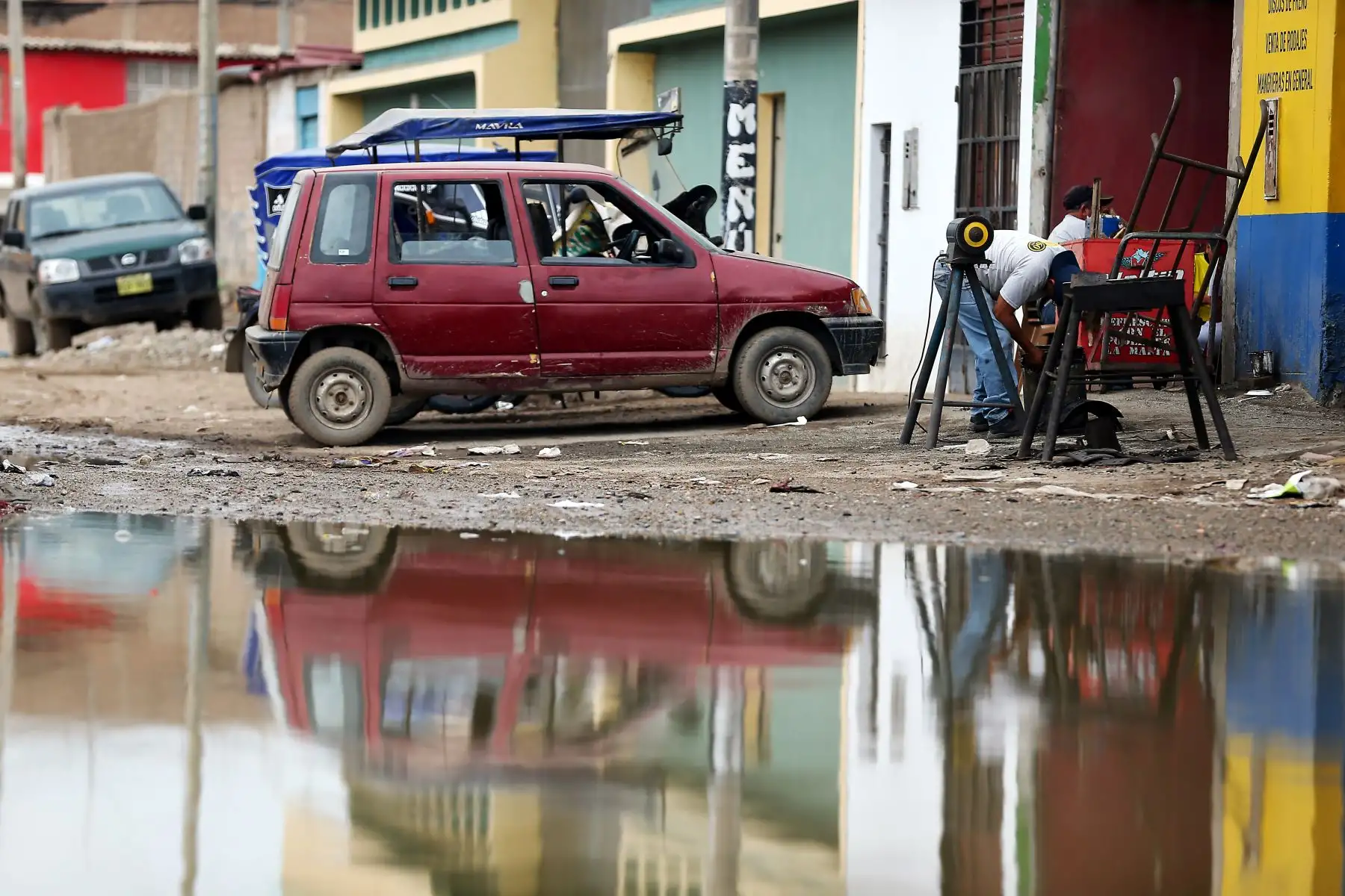 Lluvias en Chiclayo forman aniegos en la capital norteña. Foto: ANDINA/Luis Iparraguirre