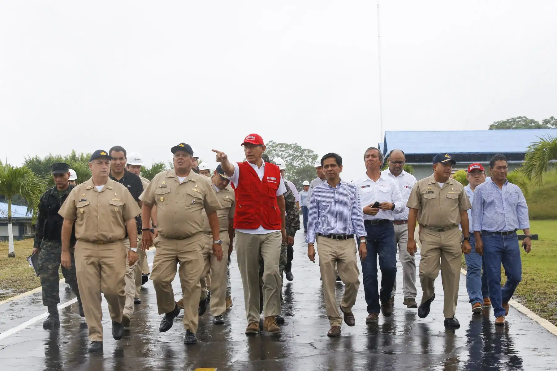 Jefe de Estado inspecciona obras de construcción del puente Nanay (Iquitos). Foto: ANDINA/Prensa Presidencia